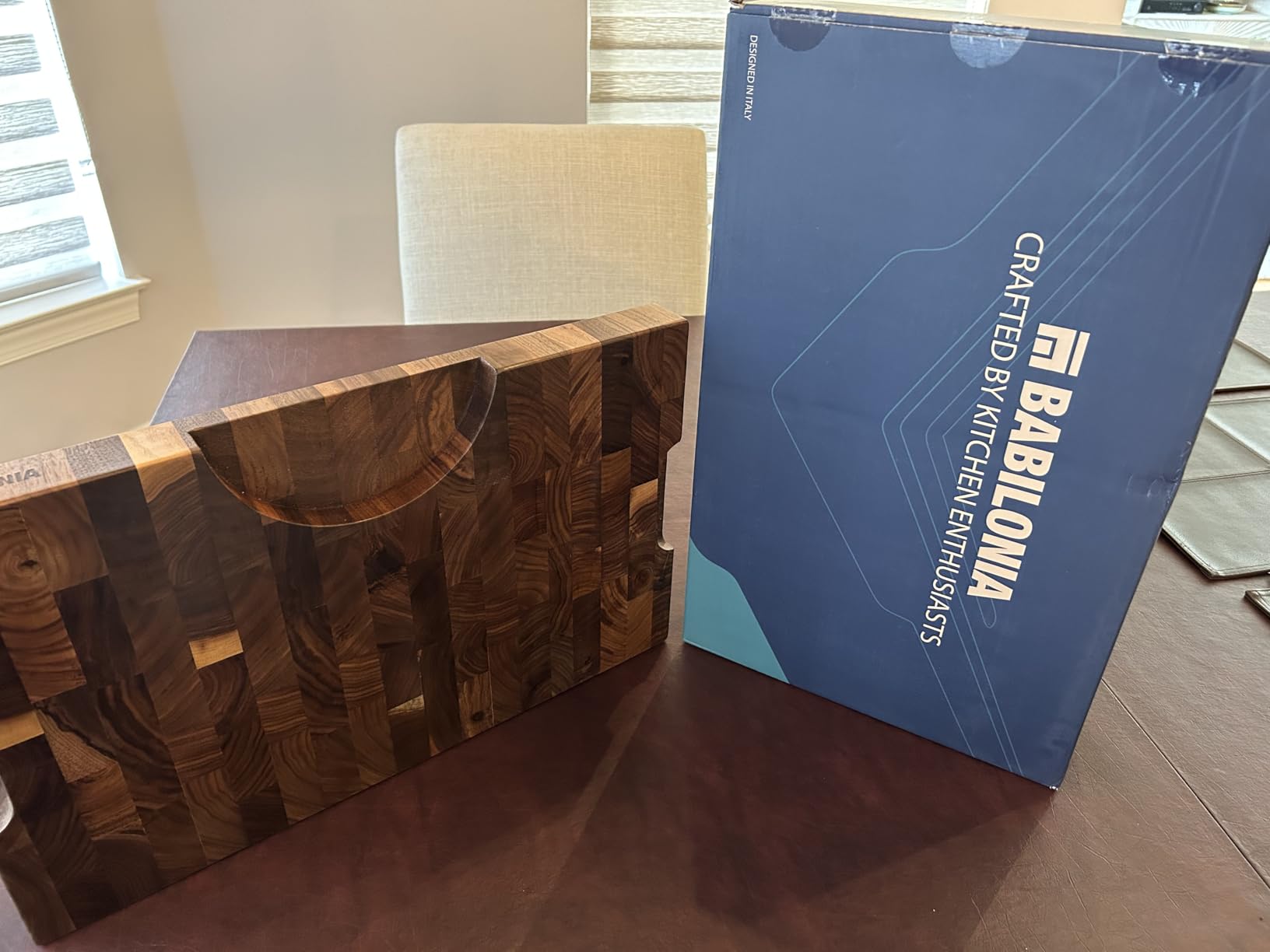 American Walnut Wood Cutting Board, End Grain Butcher Block for Kitchen | Black Walnut Grown in USA - 20