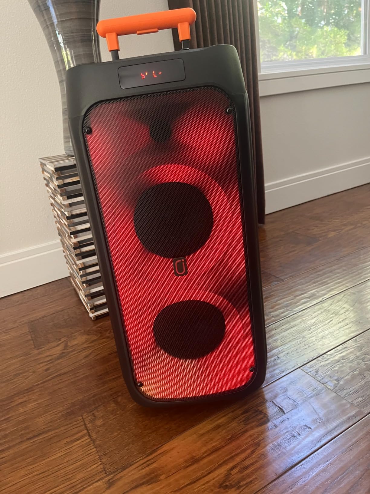 HWWR Karaoke Machine with 2 Wireless Microphones, Big Bluetooth Party Speaker with 500W Peak Power for Adults, PA System with Rolling Wheels and Trolley, Perfect for Outdoor, Home Party, Gatherings customer photo 2