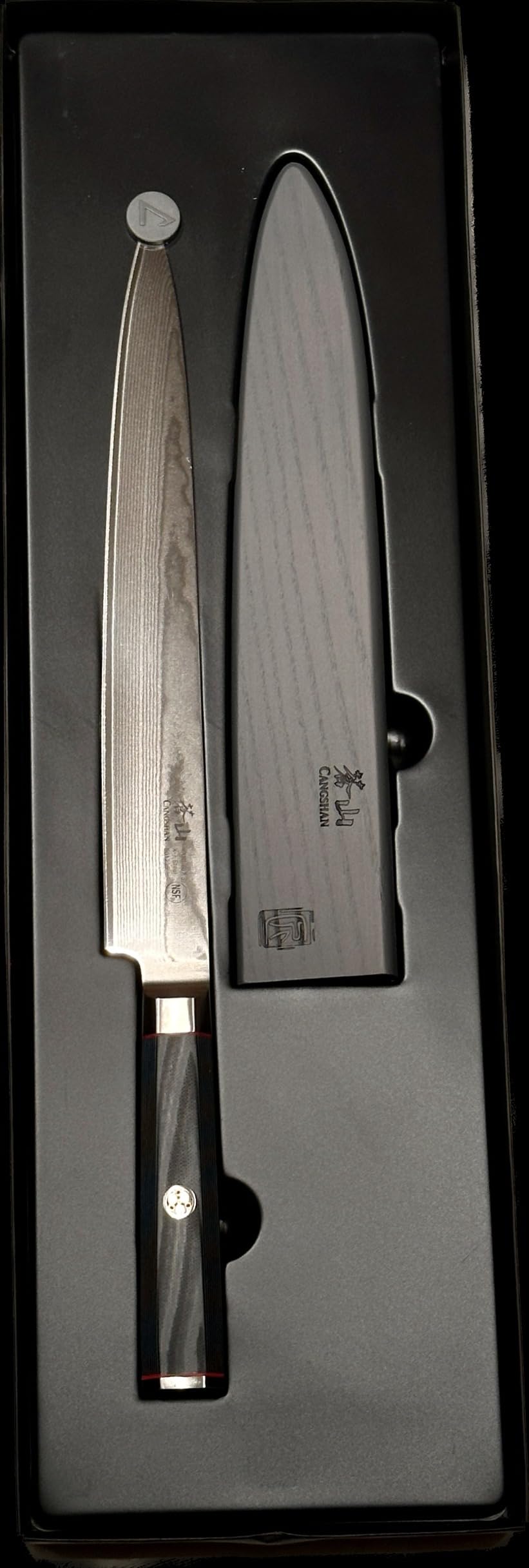 Cangshan YARI Series 10-inch Sashimi Knife with Sheath, X-7 Damascus Steel, 501295 customer photo 1