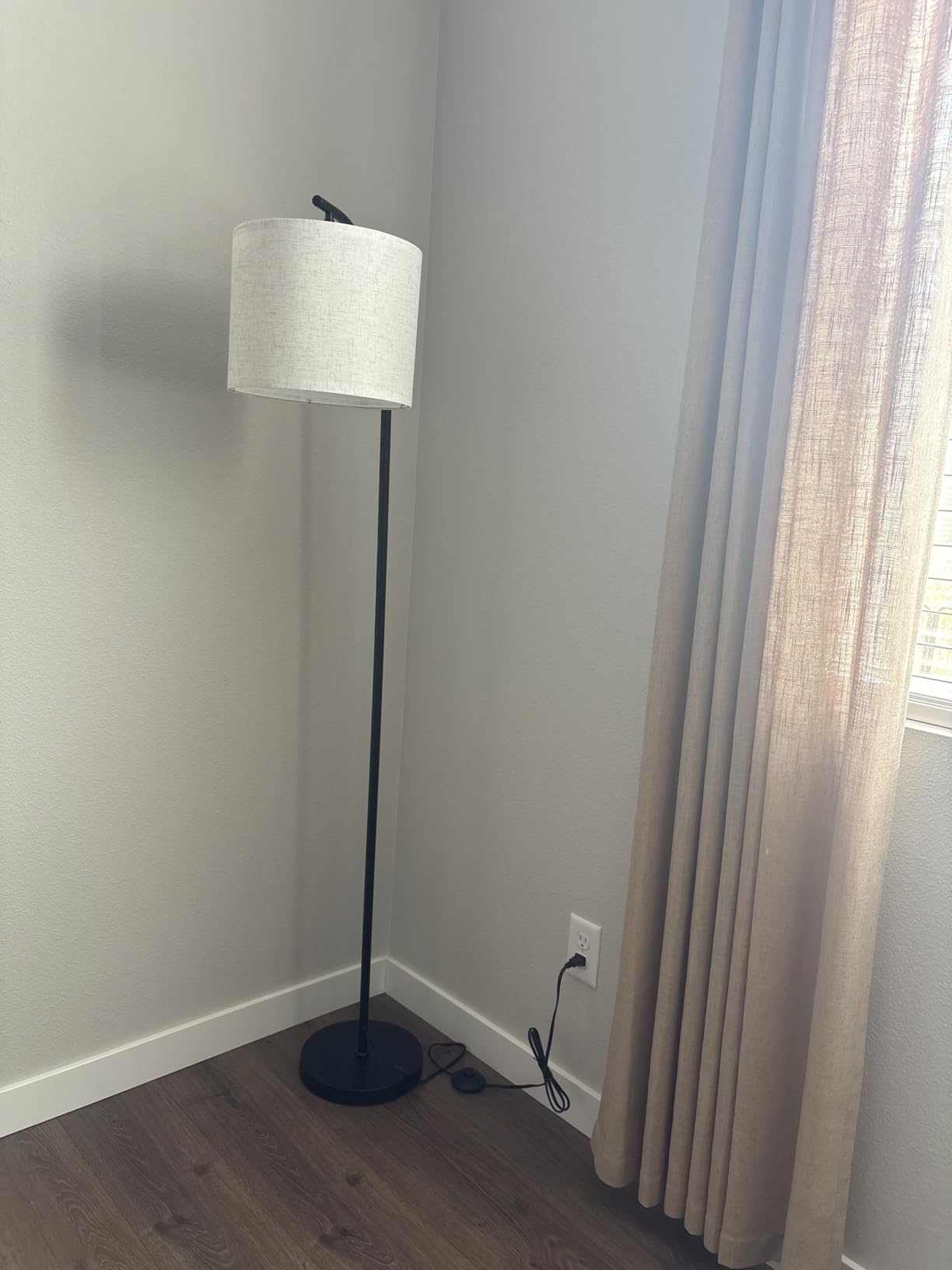 SUNMORY Arc Floor Lamp, Modern Floor Lamp with 3 Color Temperatures Bulb | Metal Standing Lamps with Adjustable Hanging Lampshade, Tall Floor Lamps for Living Room, Bedroom, Office, Black customer photo 2
