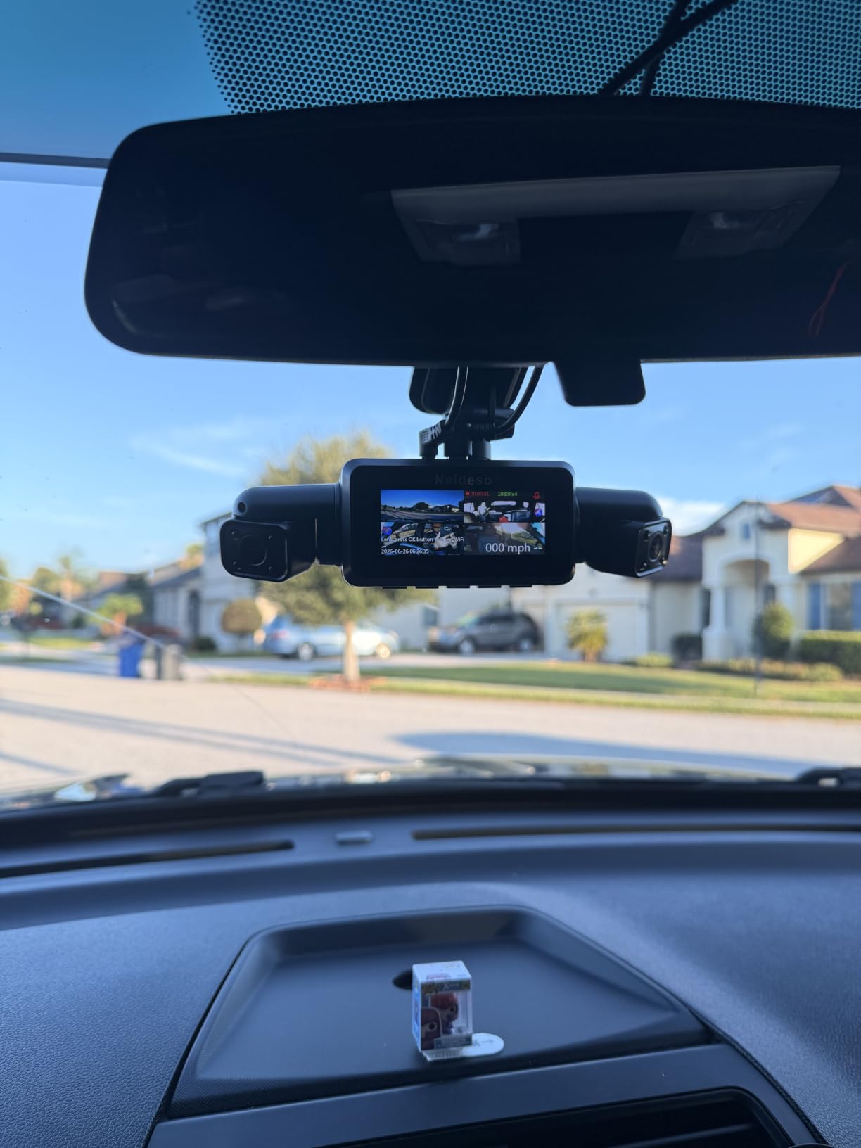 Neideso 360° Dash Cam Front and Rear Inside, 4 Channel Dash Camera for Car | Free 128GB Card, 5GHz WiFi, 4K Dashcam, GPS, Night Vision 3.0, Voice Control, G-Sensor, OTA Upgrade, 24H Parking Mode(N300) customer photo 1