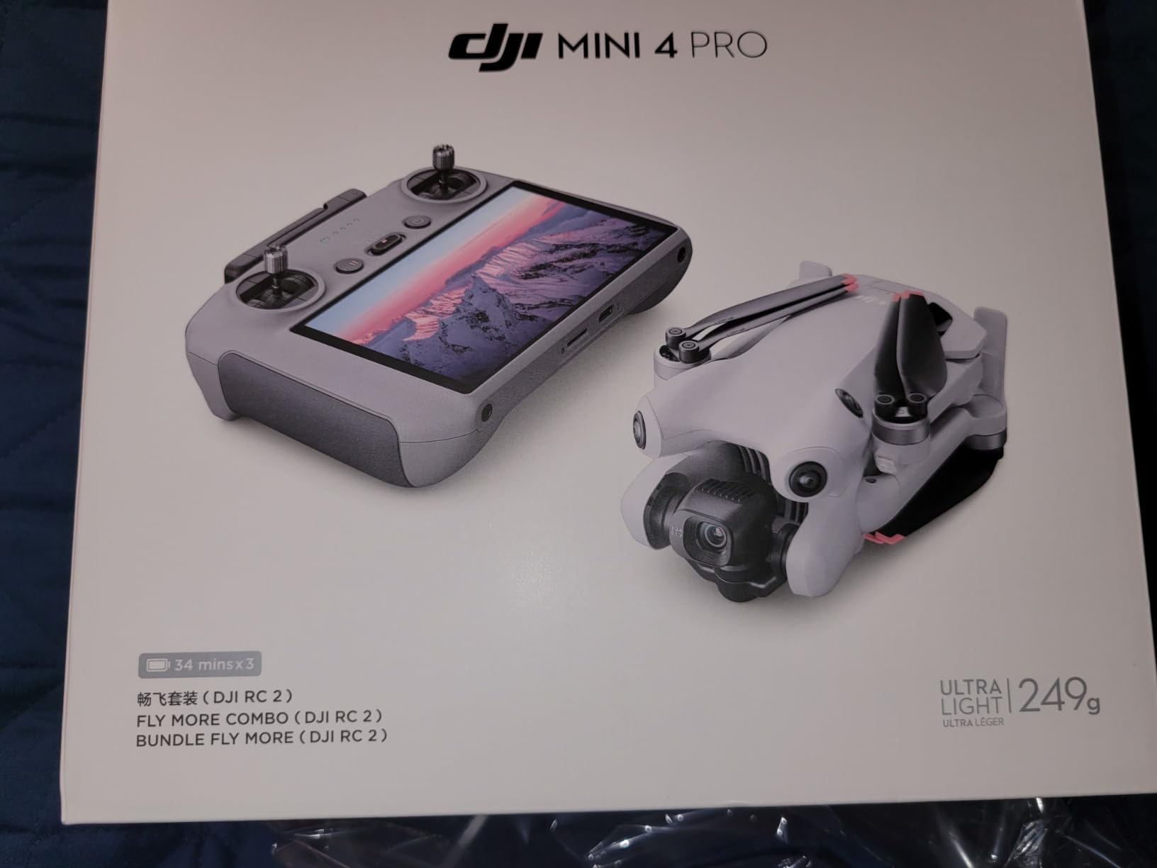 DJI Mini 4 Pro Fly More Combo with DJI RC 2, Drones with Camera for Adults 4K, Under 0.549 lbs/249 g, 3 Batteries for up to 102 Mins Flight Time, Smart Return to Home, Drone for Beginners | RC 2, Camera 4K, Under 249 g, 3 Batteries for up to 102 Mins Flight Time, Smart Return to Home customer photo 2