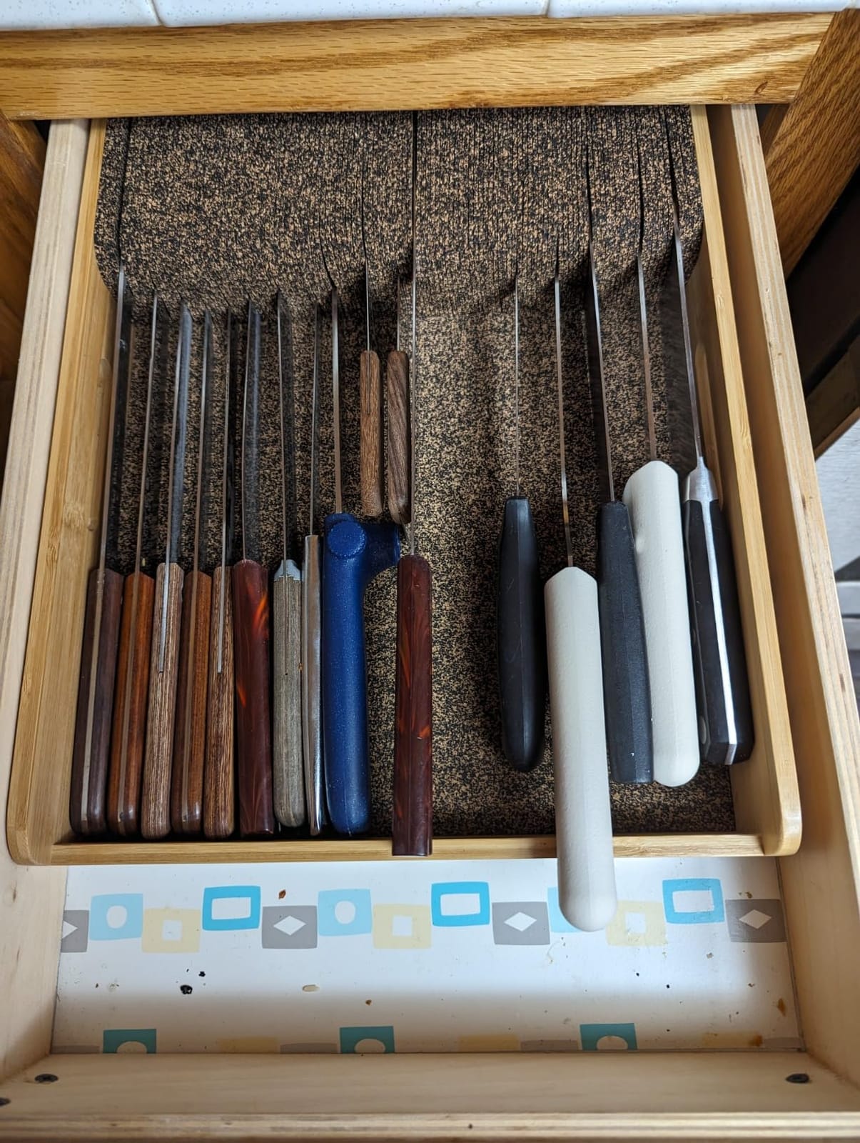 SpaceAid Large Knife Drawer Organizer Bamboo Insert Dock, Kitchen Steak Knives Holder (Large) customer photo 1