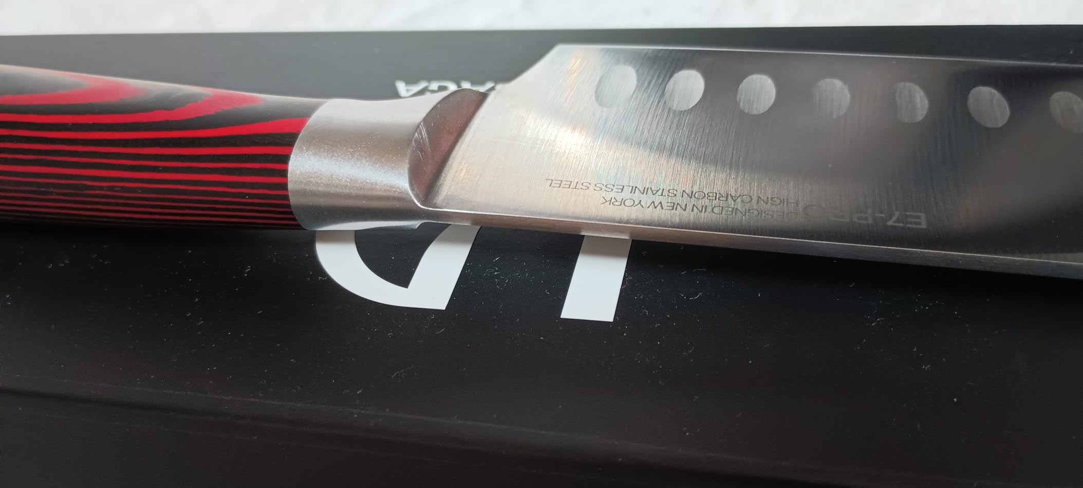 KnifeSaga Japanese Nakiri Chef Knife 7 Inch, Razor Sharp, Professional customer photo 2