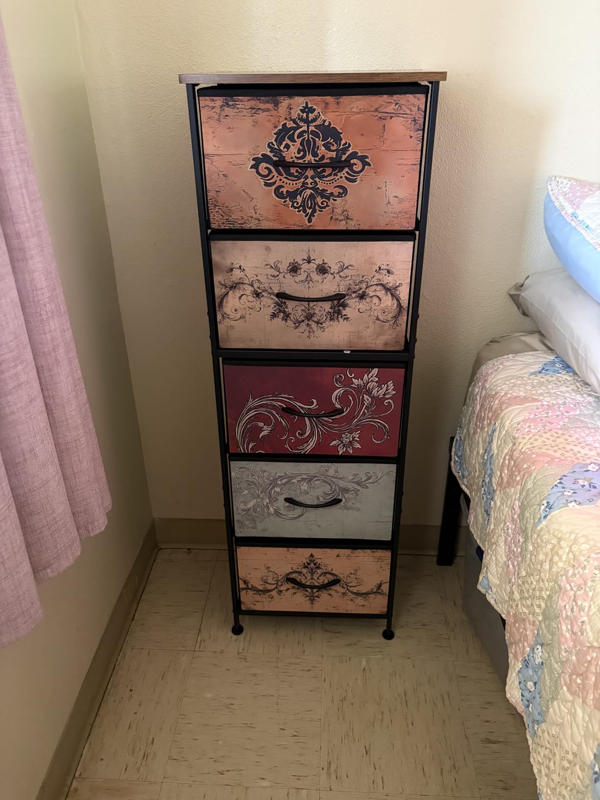WLIVE Tall Dresser for Bedroom, 5 Drawer Dresser, Rustic Brown customer photo 1