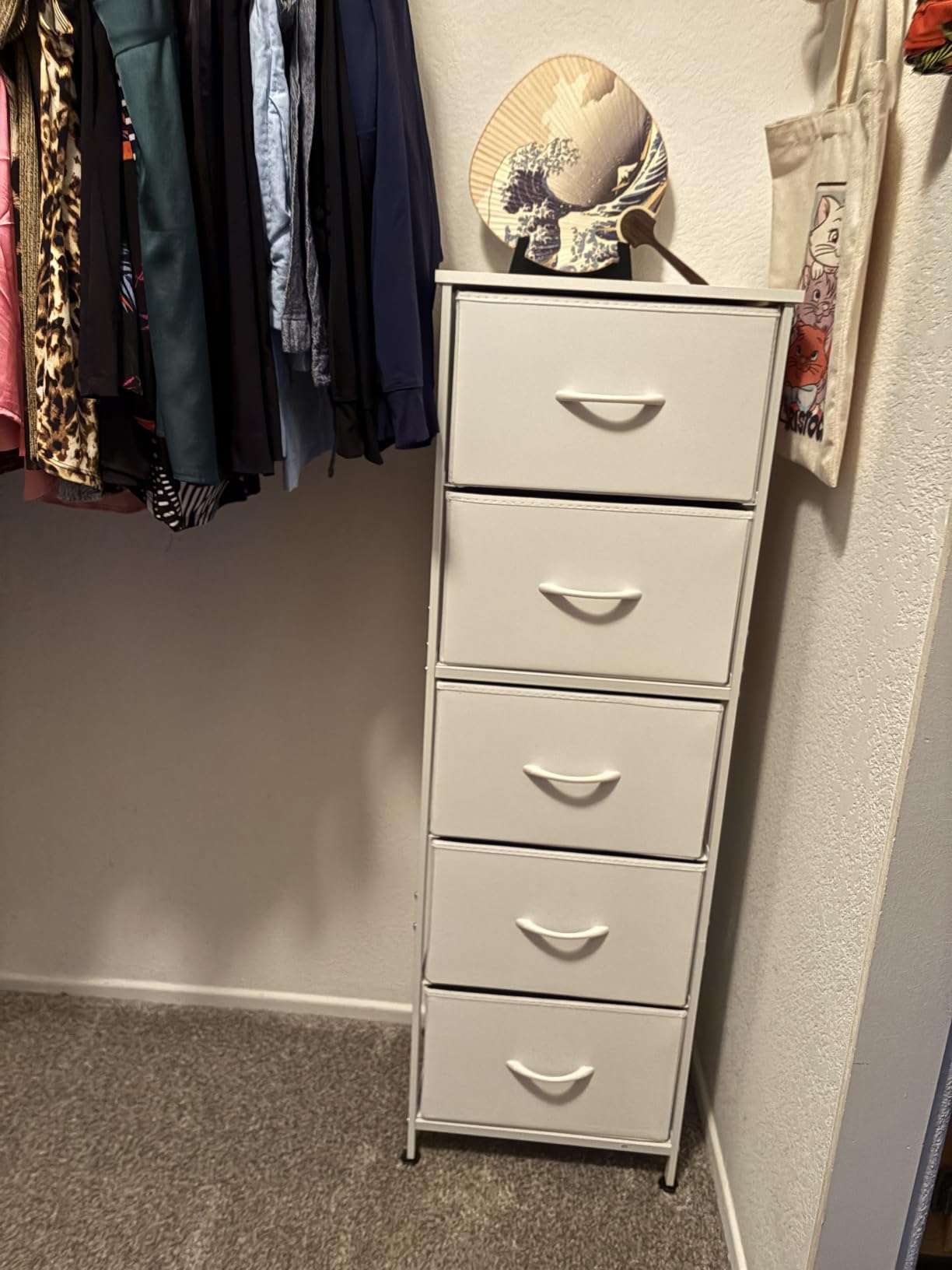 WLIVE Tall Dresser for Bedroom, 5 Drawer Dresser, Rustic Brown customer photo 2