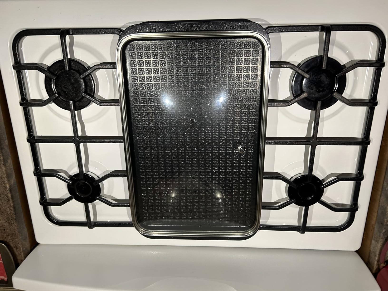 Vayepro 2 Burner Griddle Pan with Glass Lid, Stove Top Flat for Glass Stove Top, Aluminum Pancake, Non-Stick for Gas Grill, Double Burner Camping customer photo 2