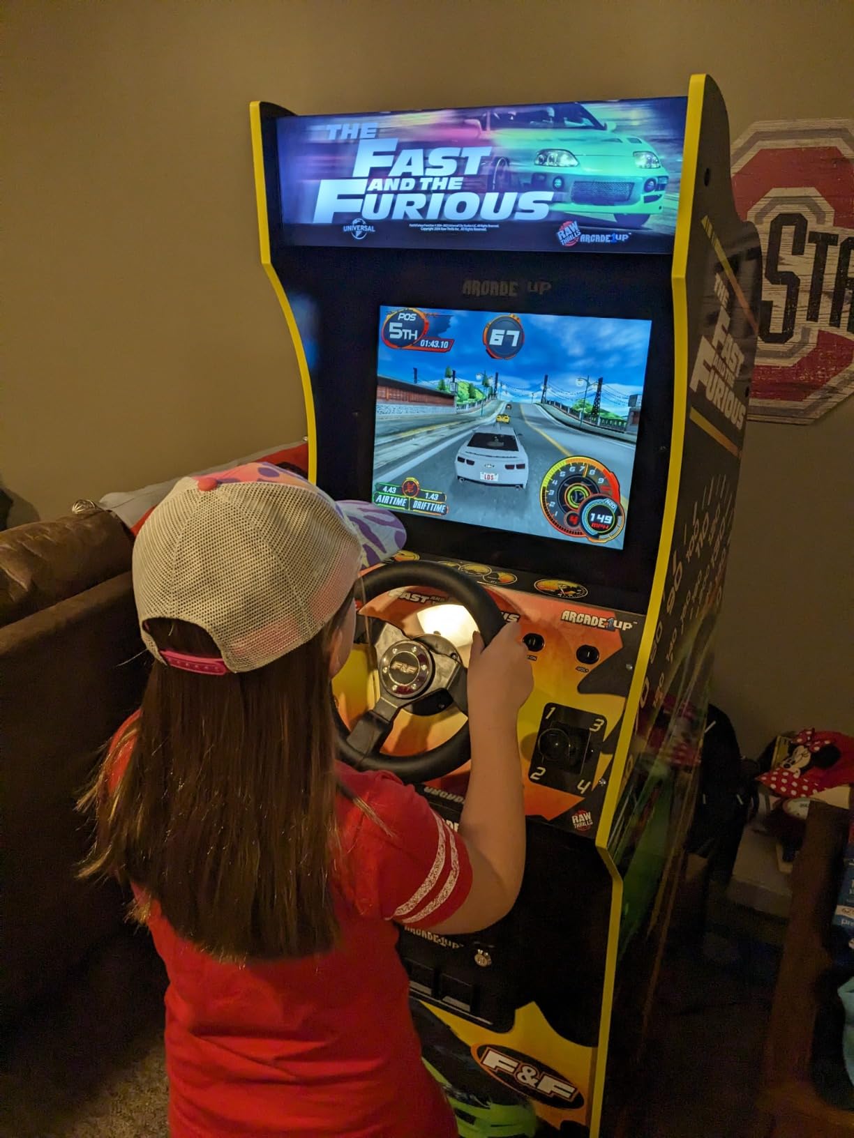 Arcade1Up The Fast and The Furious Deluxe Arcade Machine Gaming Cabinet with Steering Wheel, 4-Position Gear Shift and Wi-Fi Leaderboards customer photo 2