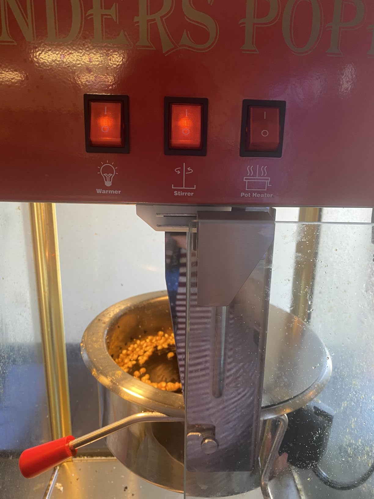 ROVSUN Popcorn Machine with 16 Ounce Kettle ETL Certified, Vintage Popcorn Maker Commercial Popcorn Machine Countertop w/Stainless Steel Scoop, Oil Spoon & 3 Popcorn Cups for Home Movie Theater, Black customer photo 1