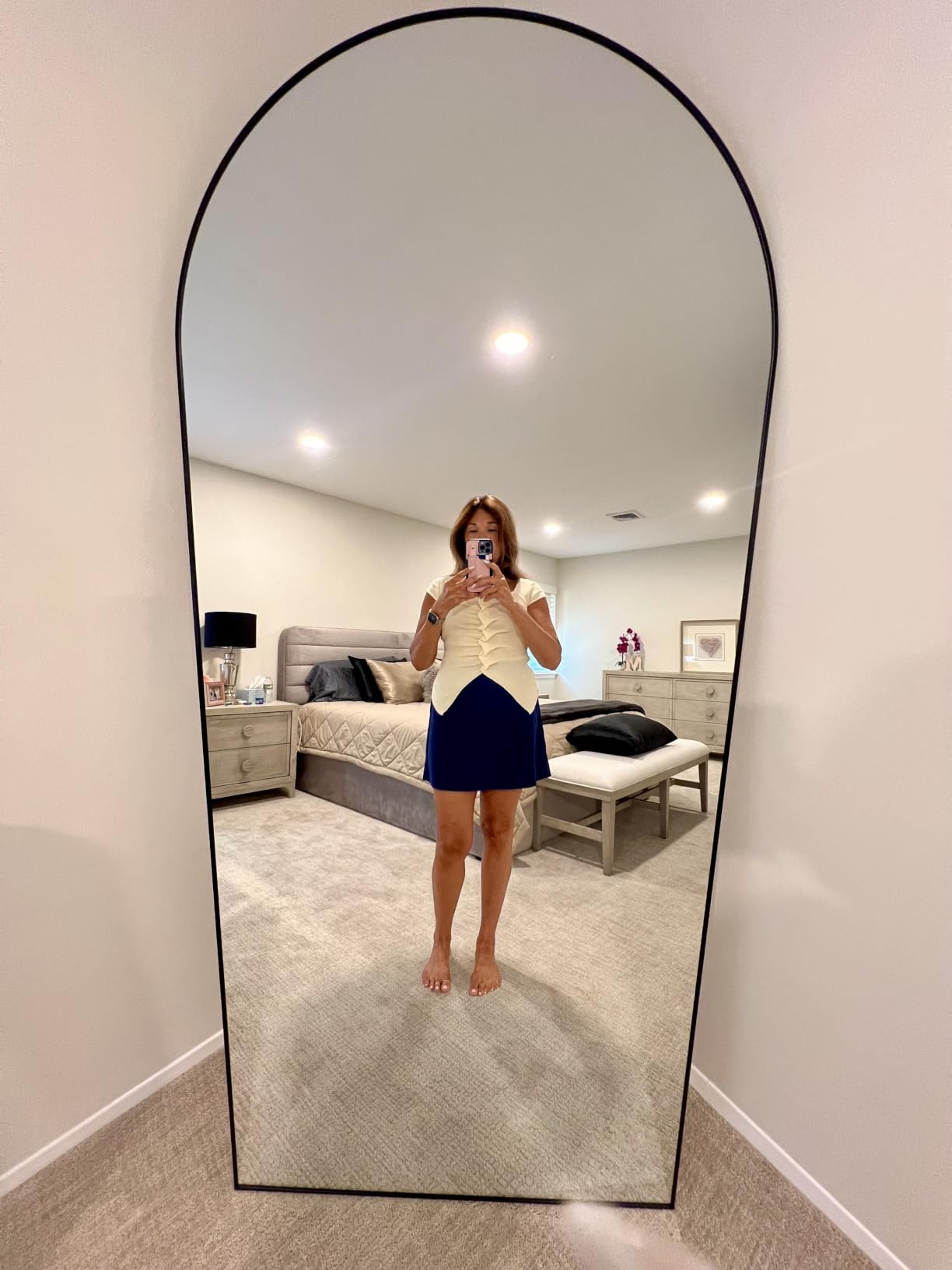 Dewfig Arched Full Length Mirror, 76
