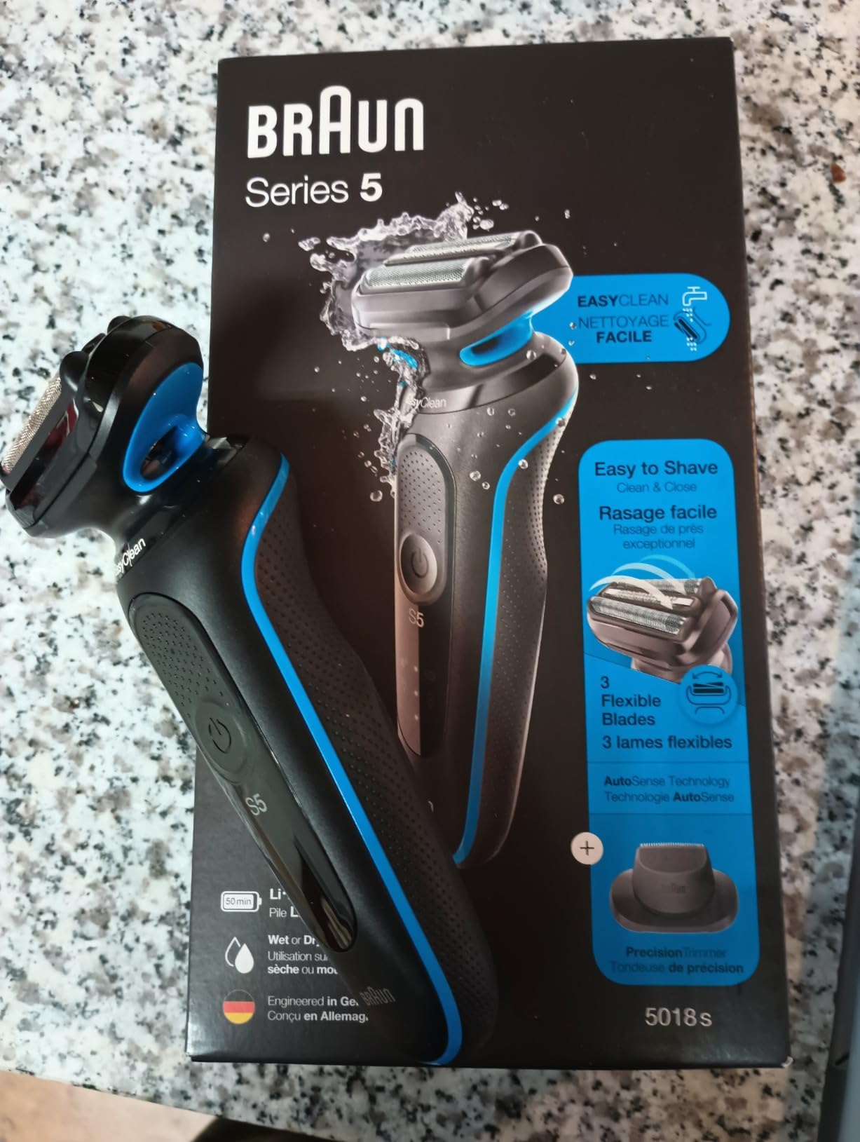 Braun Electric Shaver for Men, Series 5 5118s, Waterproof, Wet & Dry Shave, Turbo Shaving Mode, Foil Shaver with Precision Trimmer, Battery Powered, 50 Minute Battery Runtime customer photo 2