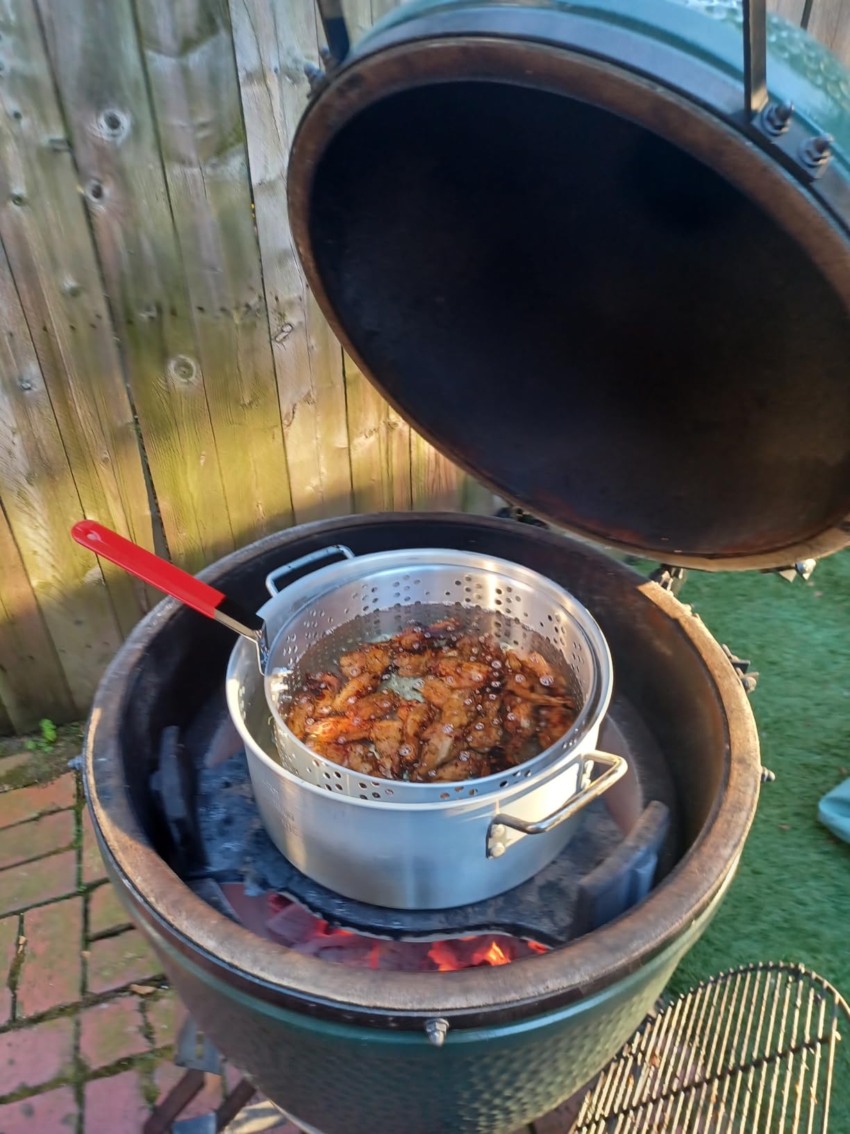 Gas One Aluminum Cooking Pot Deep Fryer with Basket - 10QT Aluminum Fry Pot with Easy Grip Handle - Durable Food Grade Outdoor Fryer with Perforated Strainer Basket - Ideal for Seafood, Chicken customer photo 1
