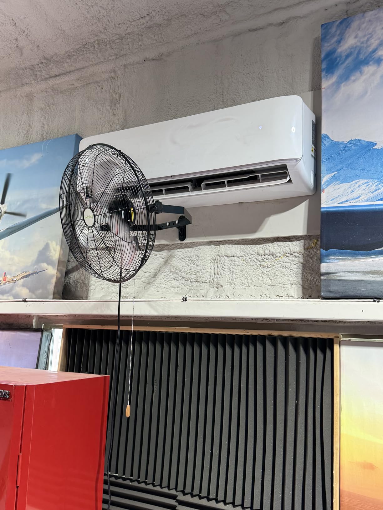 hykolity 20 in. Industrial Wall Mount Fan, 4600 CFM 3-Speeds High Velocity Fan with Sealed Motor, Heavy Duty Metal Barn Fans for Garage, Workshop and Warehouse, 2 Pack, UL Listed customer photo 1