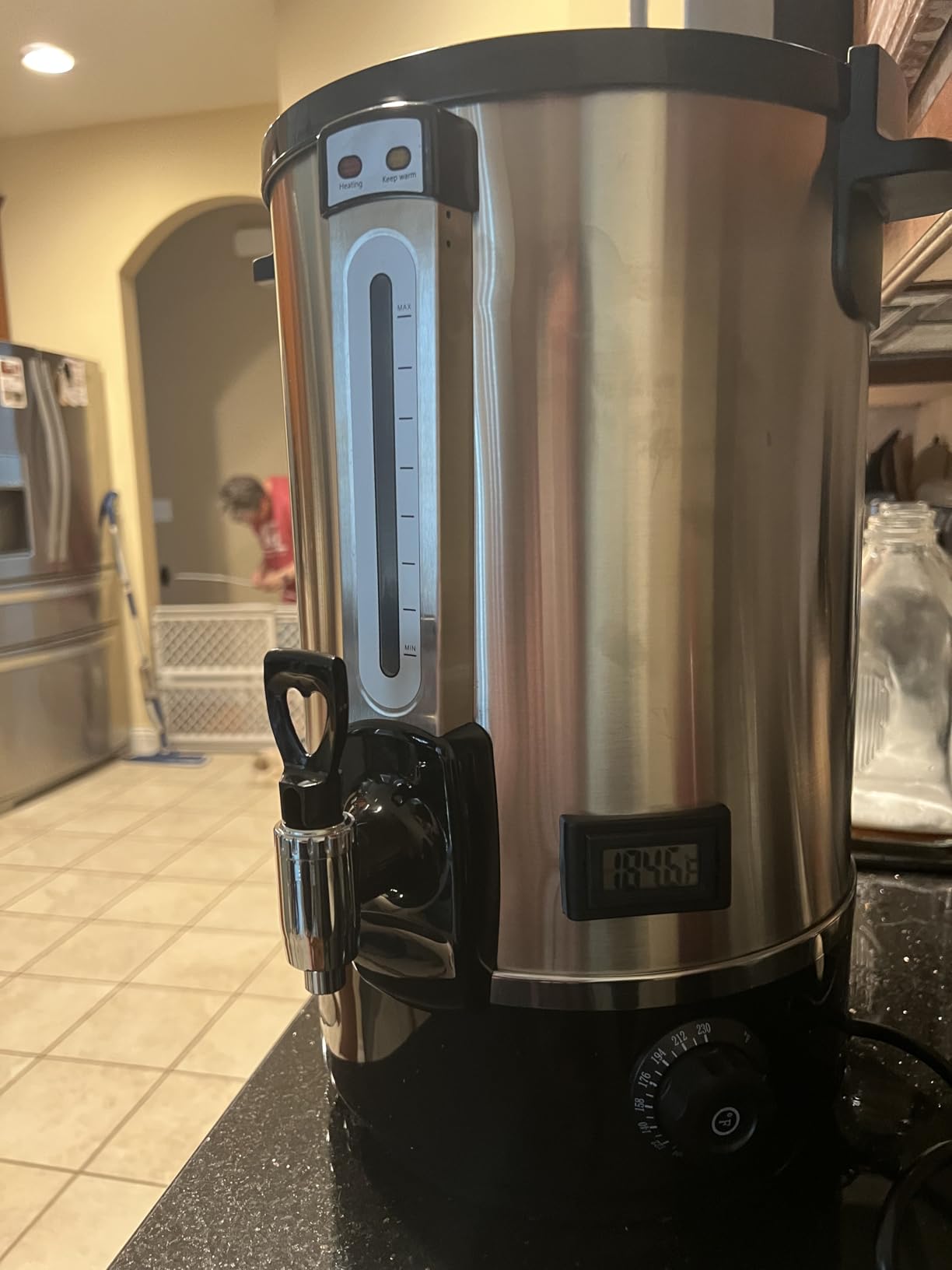 Commercial Coffee Urn, 110-Cup 16L Fast Brew Stainless Steel Hot Beverage Dispenser with Thermometer-Electric Hot Water Urn for Wedding, Party, Catering Events with Easy Cleaning(Double Wall) customer photo 1