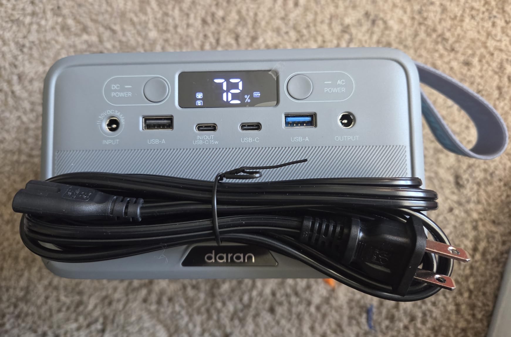 Daran Portable Power Station 89.6Wh LiFePO4 Battery 100W(200W Peak) Solar Power Bank, Portable Charger Small Generator with AC Outlets & PD Fast Charging for Home/Laptop/Camping (Solar Panel Optional) customer photo 2