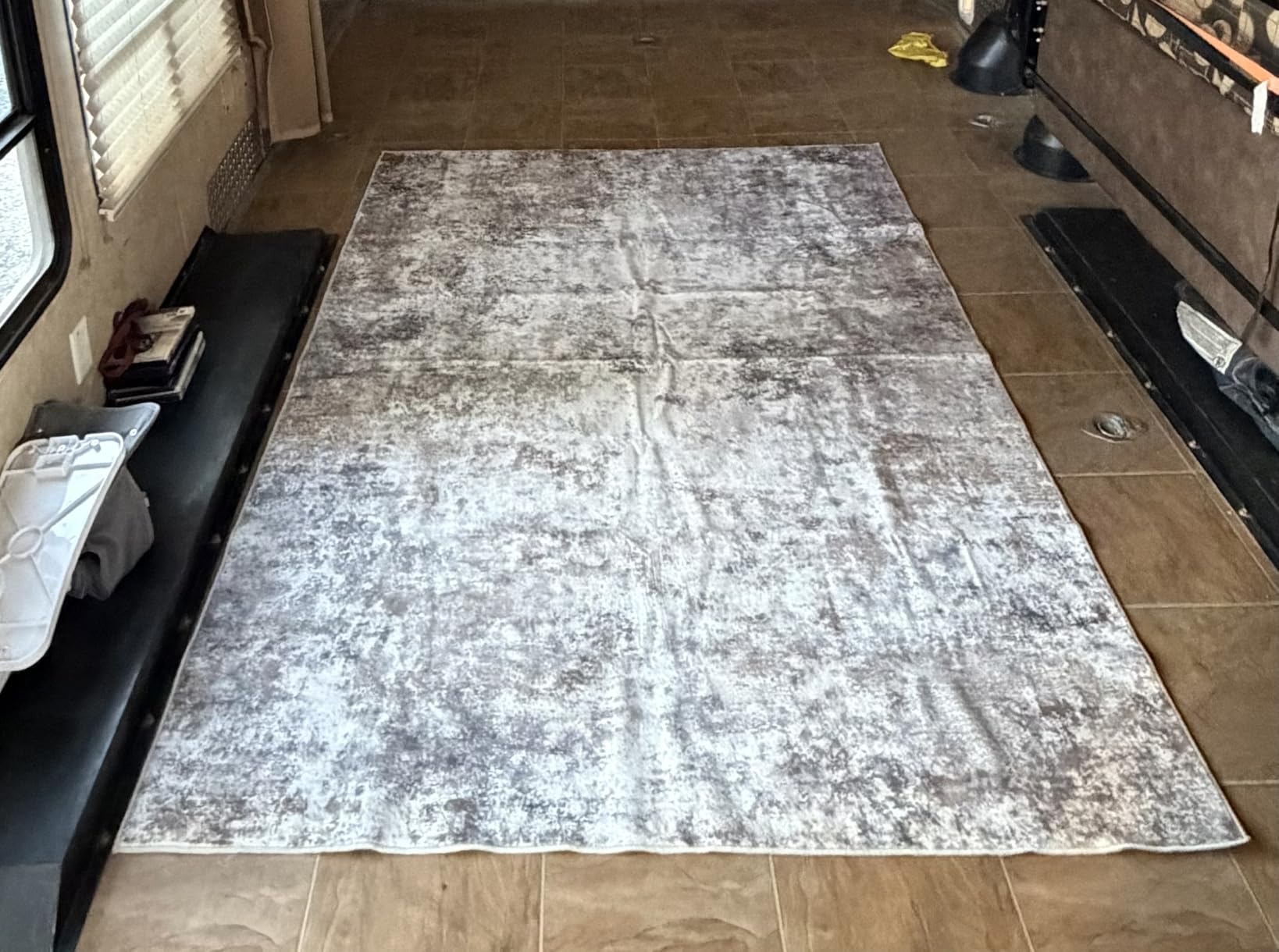 UERMEI 8x10 Area Rug Living Room Rugs - Washable Neutral Modern Abstract Soft Thin Large Rug Indoor Floor No Slip Rug Carpet for Bedroom Under Dining Table Home Office Decor - Brown Grey customer photo 1