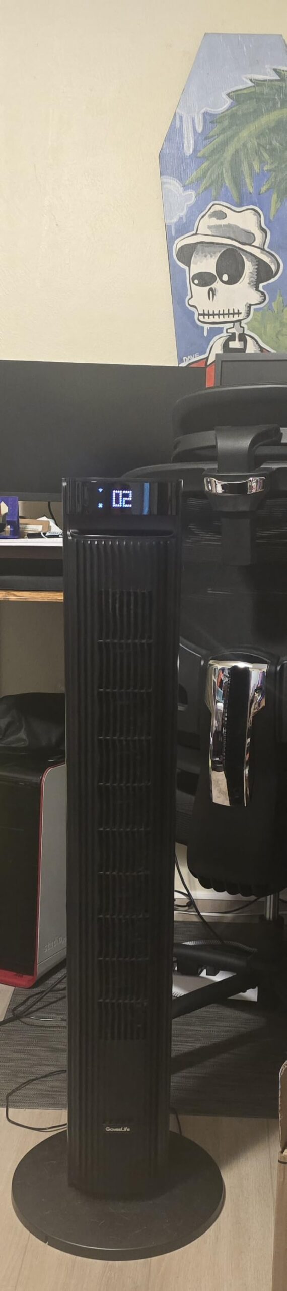 GoveeLife 42 in. Tower Fan, 150 Deg Oscillation, 5 Modes 12 Speeds, Black | Smart Floor Fans for Bedroom, up to 26ft/s, APP & Voice Control, 24H Timer, 27dB Bladeless Fan for Cooling Home Office customer photo 1