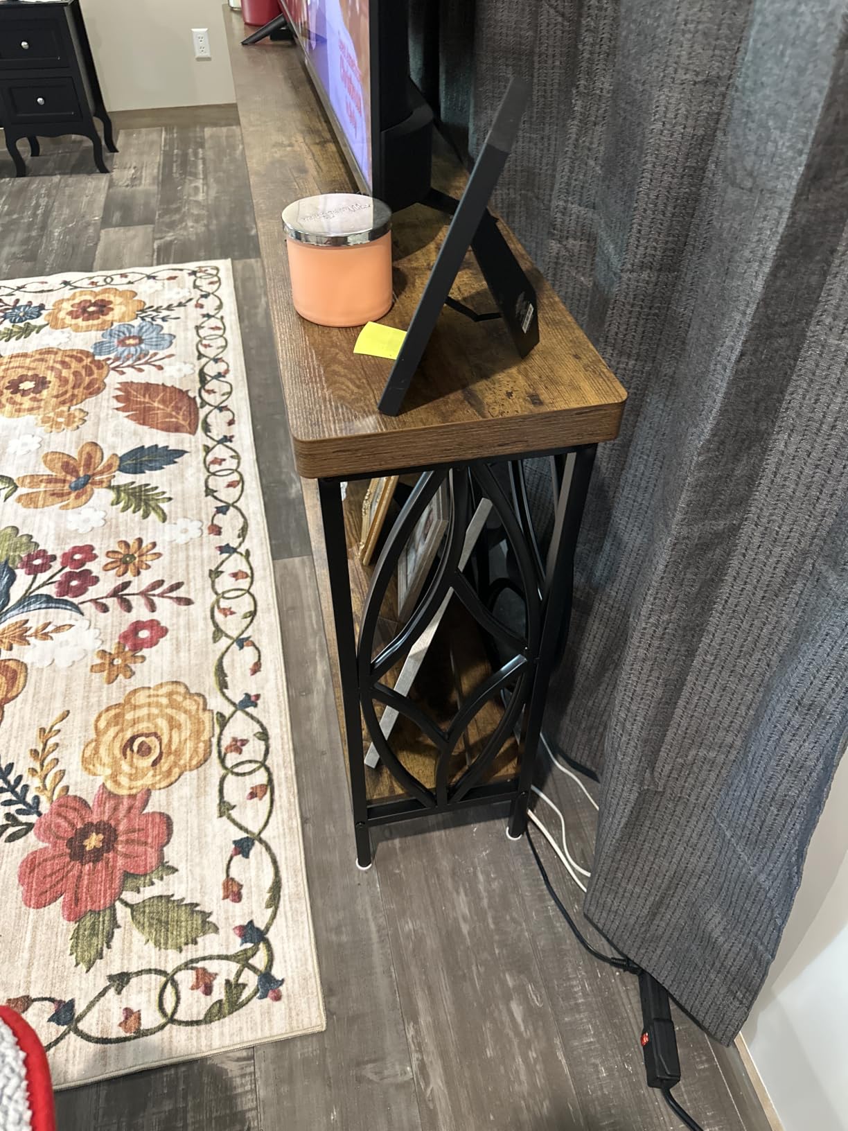 LITTLE TREE Sofa Table, 70.9 Inch Industrial Behind Couch Table with Storage Shelves, Narrow Long Console Table for Entryway, Living Room, Foyer, Hallway, Office customer photo 1