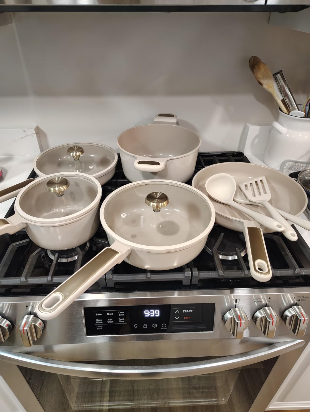 CAROTE Pots and Pans Set, Nonstick Cookware Sets, 14pcs | Induction Cooking, Ultra Durable, Easy to Clean, Even Heating, All-Stovetop Compatible, PFOA-Free Kitchen Set customer photo 2