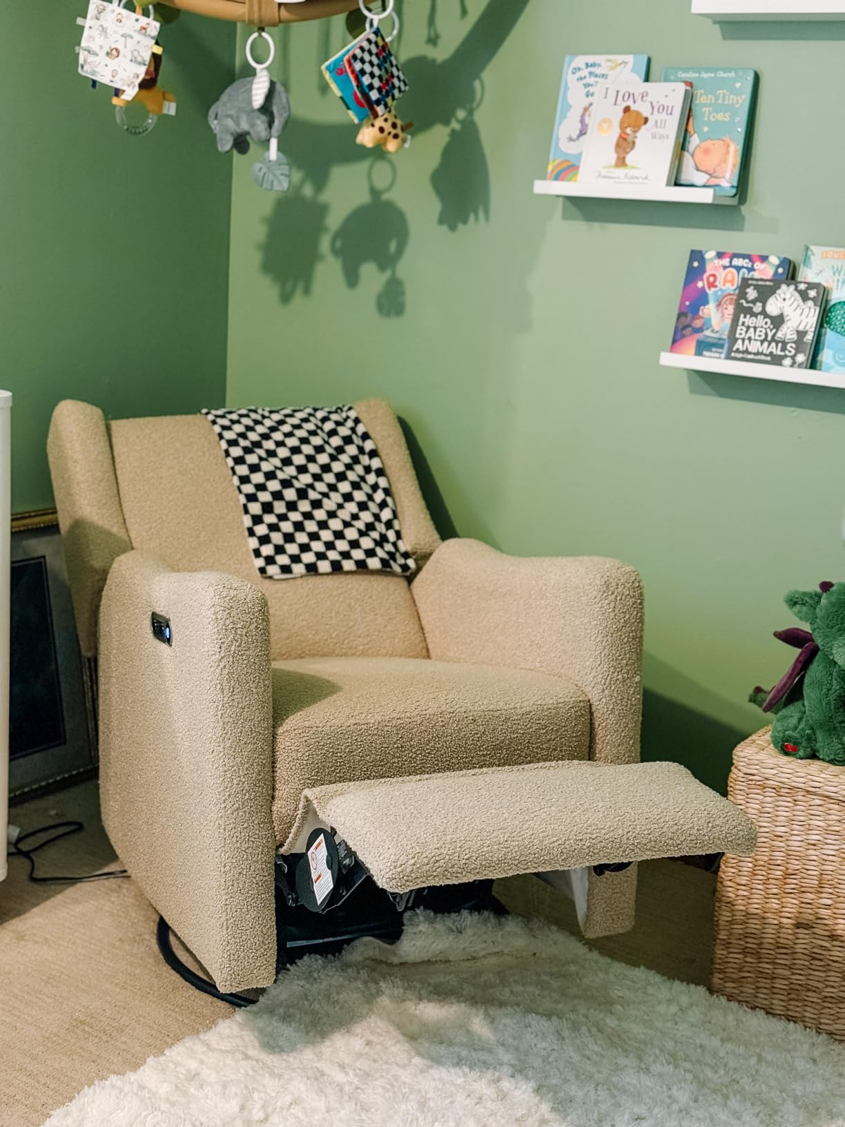 Delta Children Mercer Electronic Power Recliner and Swivel Glider with USB Port in LiveSmart Performance Fabric - Water Repellent & Stain Resistant, Dark Grey customer photo 1