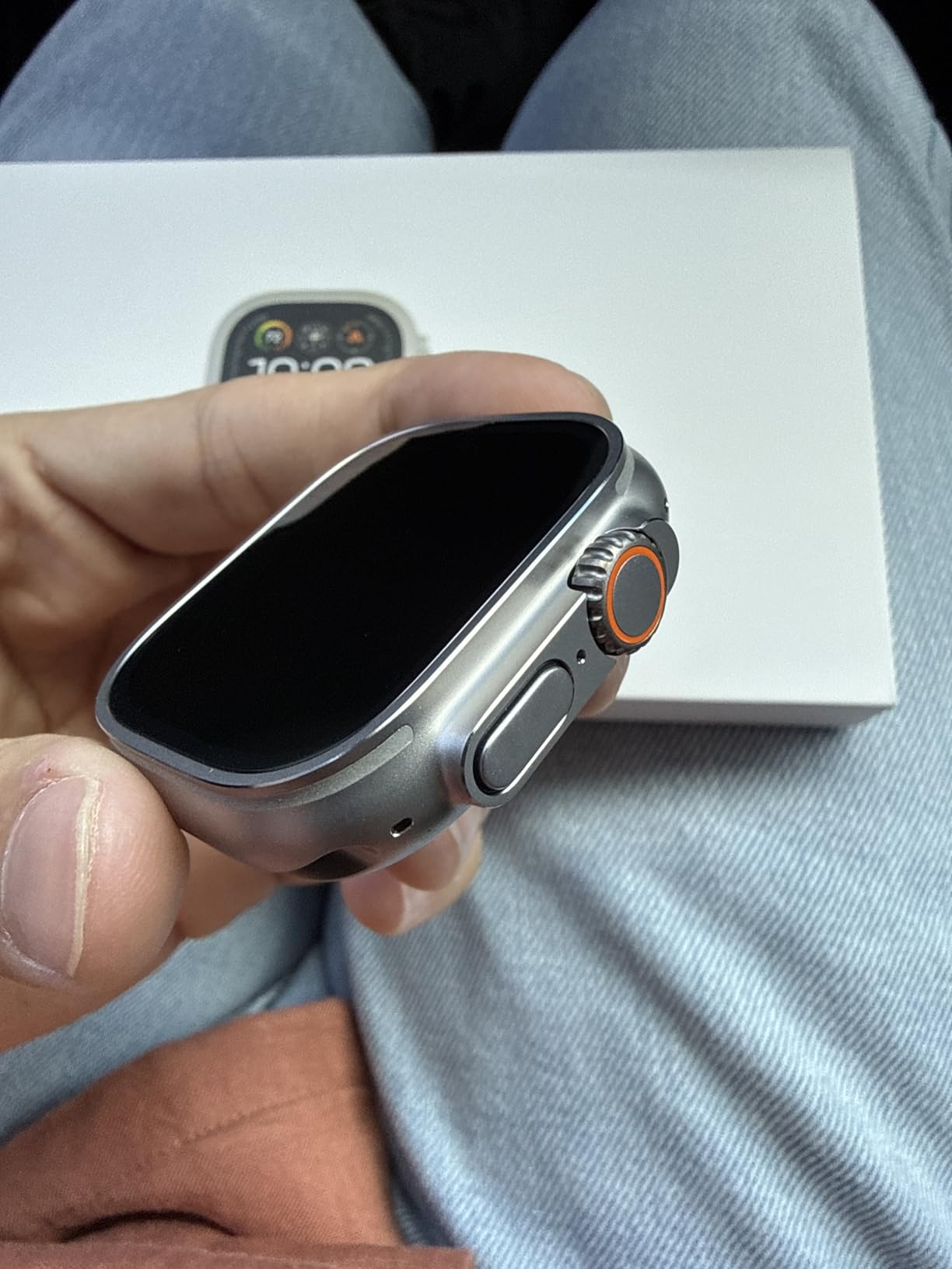 Apple Watch Ultra 2 [GPS + Cellular 49mm] Smartwatch with Rugged Titanium Case & Blue/Black Trail Loop S/M, Fitness Tracker, Precision GPS, Action Button, Extra-Long Battery Life customer photo 2