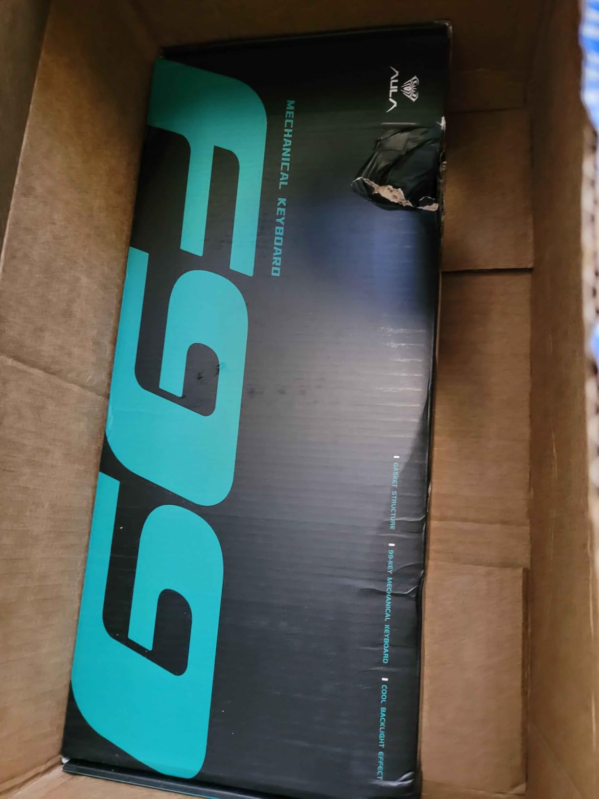 x Aula F99 Wireless Mechanical Keyboard, Hot Swappable Gasket | Custom Gaming Keyboard with Five-Layer Padding, BT/2.4GHz/USB-C, 8000mAh Battery (White Light Blue, Graywood V3 Switch) customer photo 2