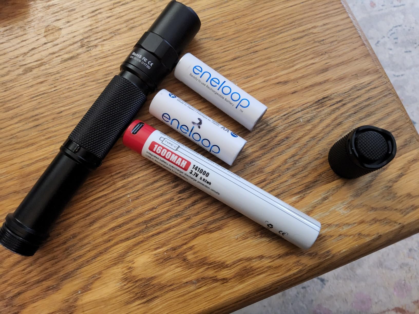 ThruNite Archer 2A C LED Rechargeable Flashlight, High 1000 Lumens AA Flashlight with USB-C, Dual Switch Bright Flashlights for Power Outage, Home Emergency, Camping, IPX8 Waterproof - Cool White customer photo 1