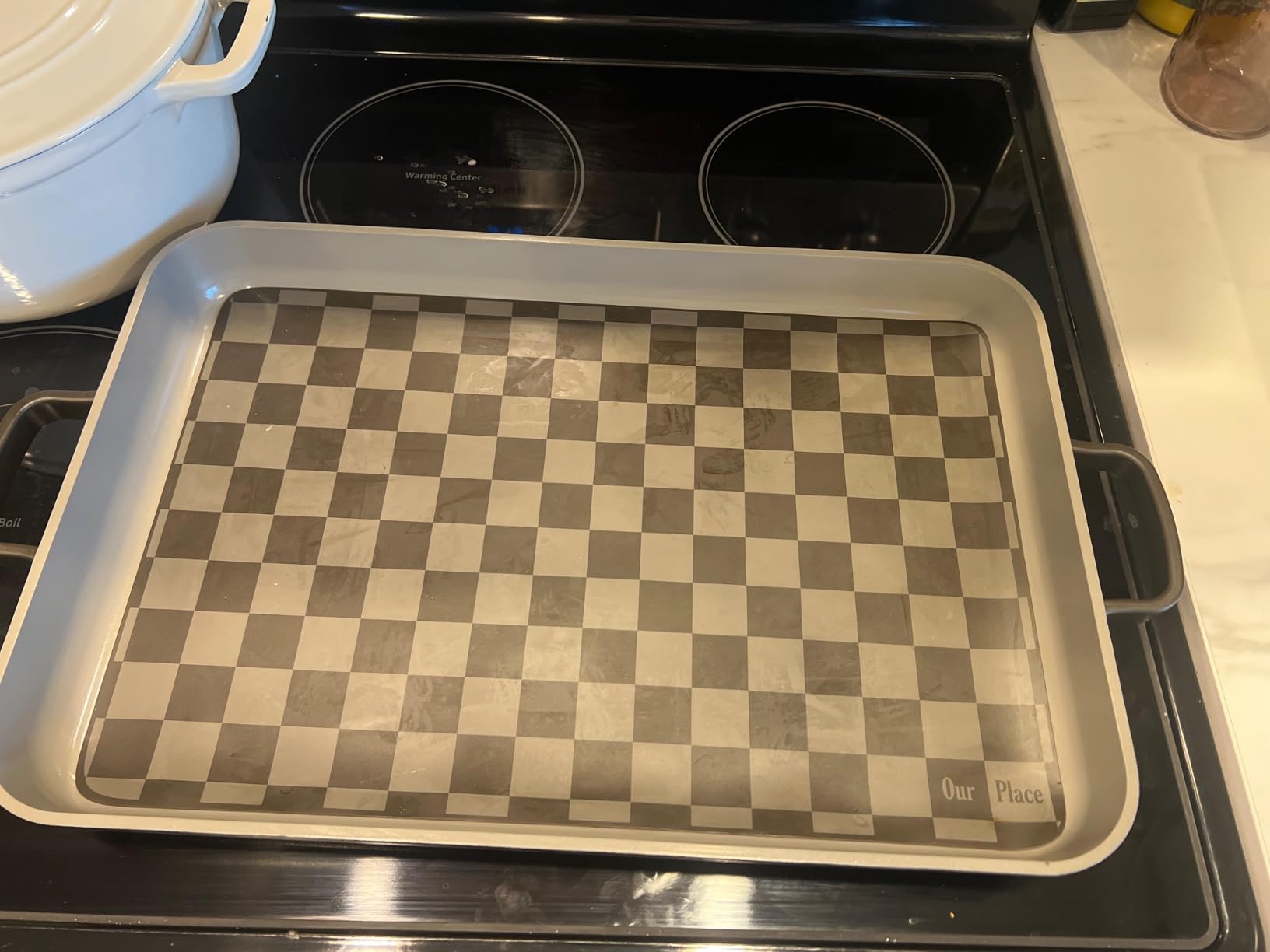 Our Place Griddle Pan, 5 Qt Nonstick Ceramic Stovetop Griddle & Sheet Pan | PFAS-free nonstick ceramic griddle pan & sheet pan with handles, stovetop-to-oven, induction & oven safe up to 450°F customer photo 2