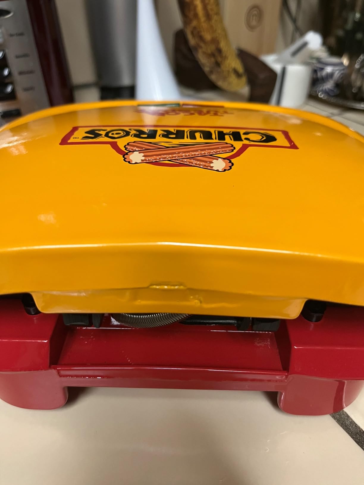 Nostalgia Taco Tuesday Electric Churro Maker - Nonstick, 6-Slot Dual Cooking Plates for Homemade Churros and Cinnamon Pasties - Yellow and Red customer photo 2
