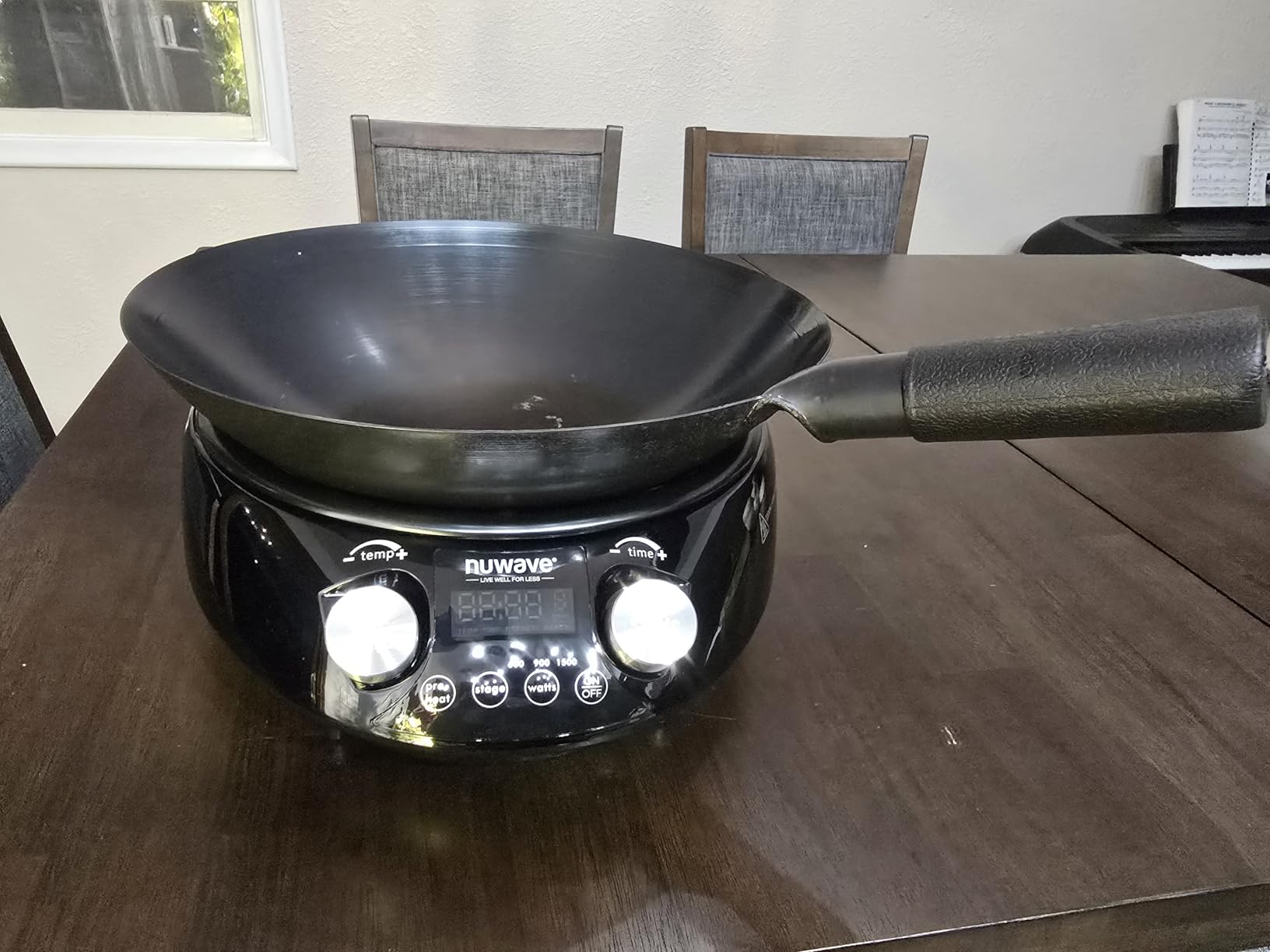 Nuwave Induction Wok, 3 Wattages 600, 900 & 1500, 100°F-575°F in 5°F | Precise Temp Controls, Infuse Complex Charred Aroma & Flavor, Authentic 14-inch Carbon Steel Wok Included, Wok Hei customer photo 1