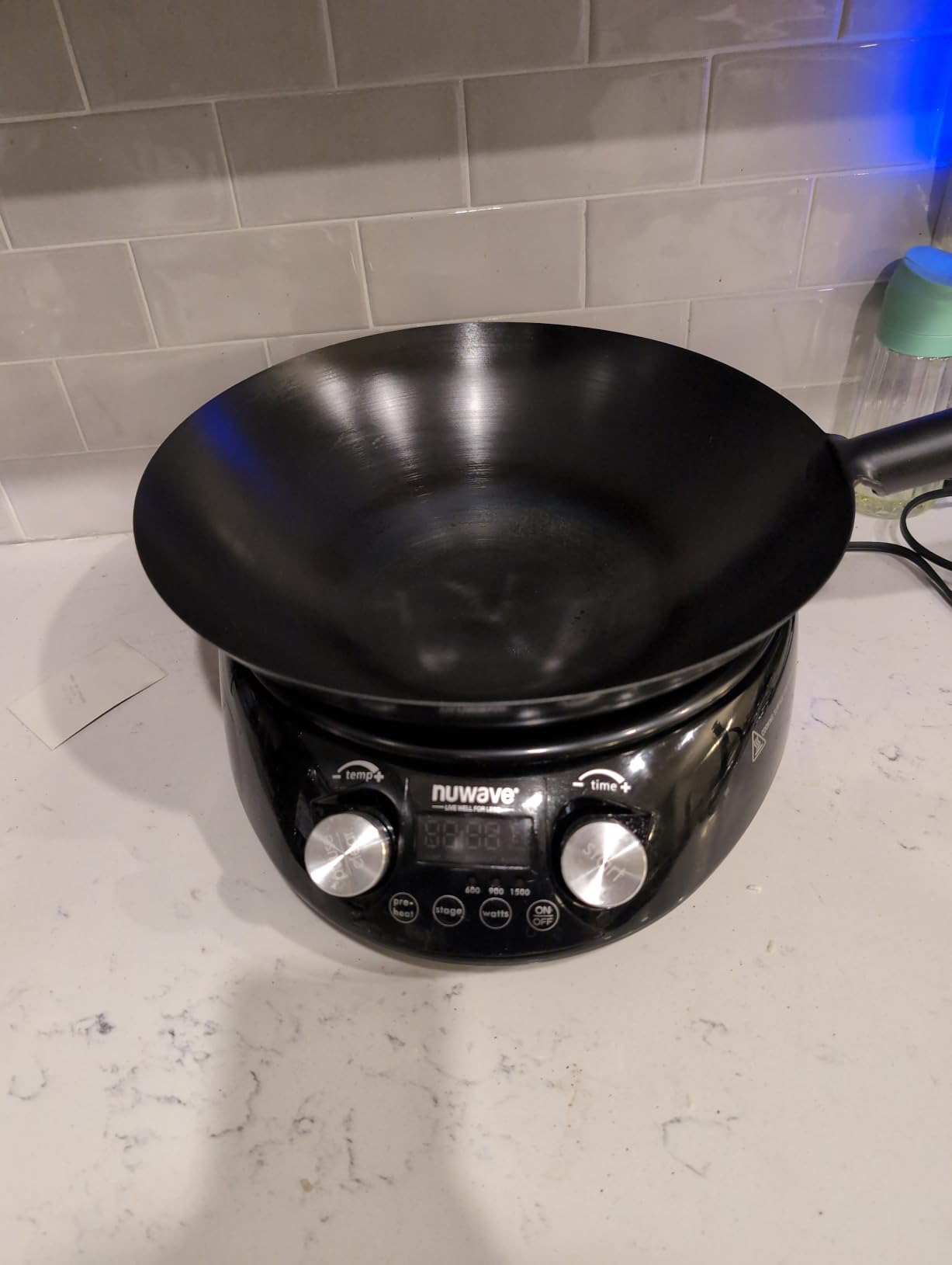 Nuwave Induction Wok, 3 Wattages 600, 900 & 1500, 100°F-575°F in 5°F | Precise Temp Controls, Infuse Complex Charred Aroma & Flavor, Authentic 14-inch Carbon Steel Wok Included, Wok Hei customer photo 2
