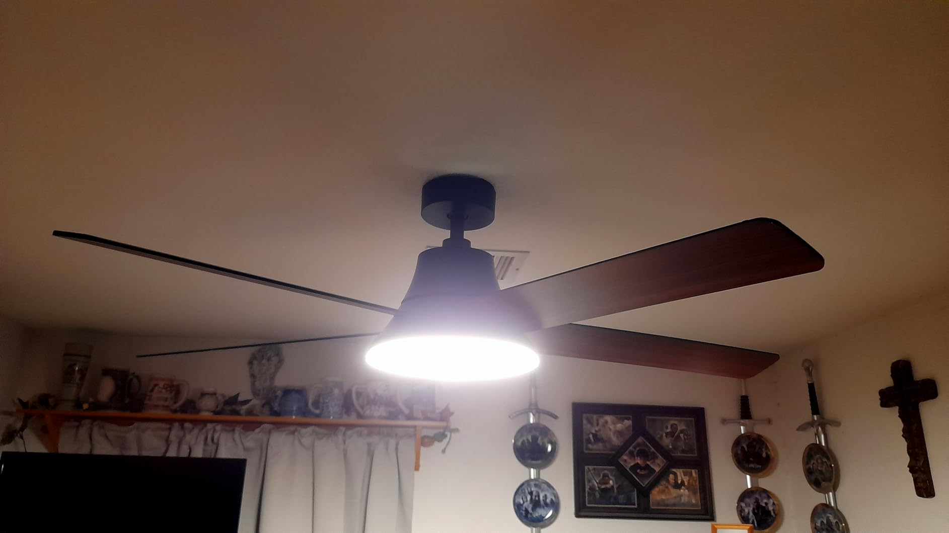 DREO Smart Ceiling Fan with Lights, 52 Inch, 12 Speeds & 3 Fan Modes, Stepless, Dimmable LED Light, Timer, 22dB Quiet DC Motor, Remote/APP/Alexa Control, Black Ceiling Fans Indoor, 2026 Upgraded customer photo 2