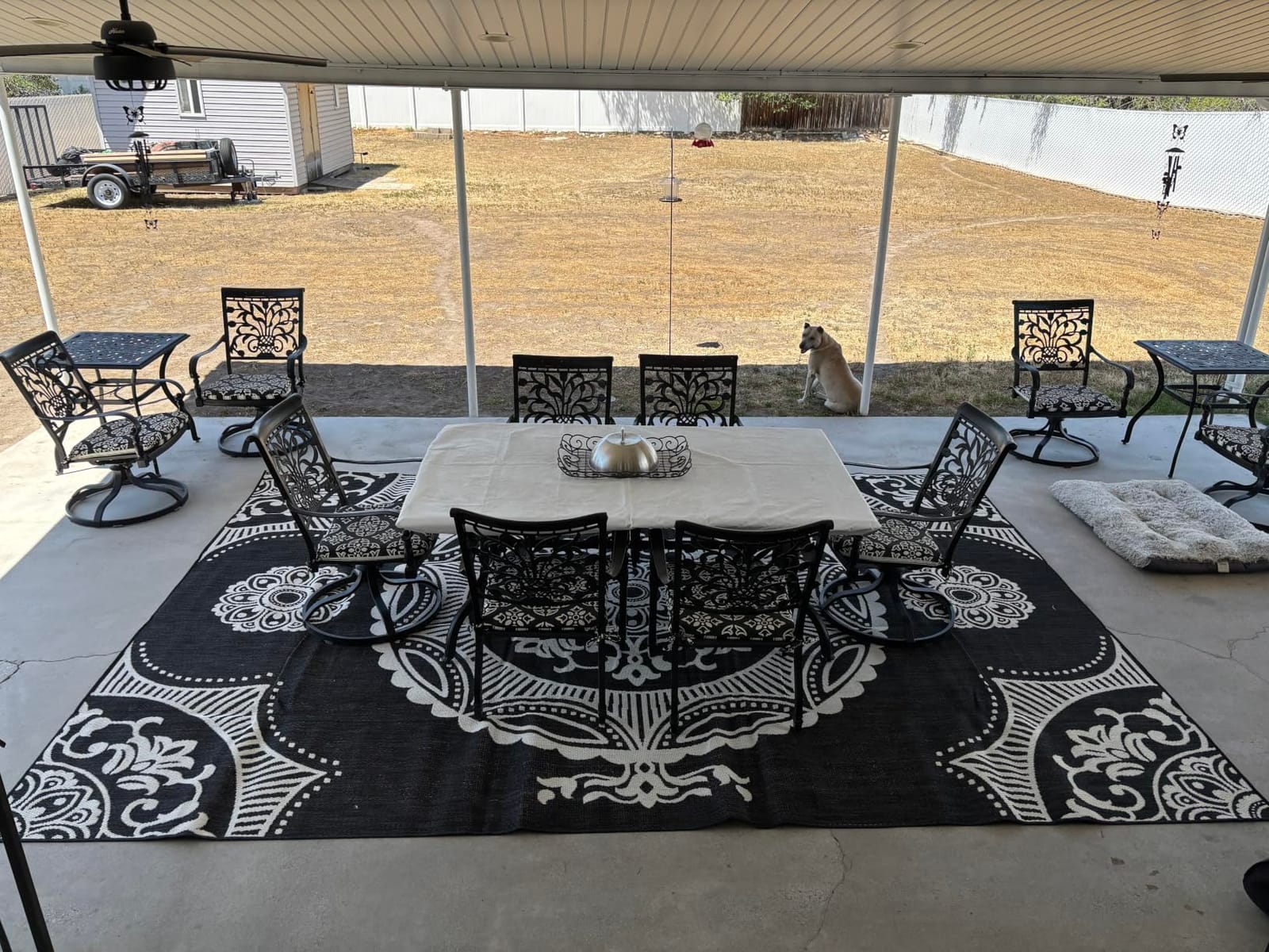 Bordered Outdoor Rug 10x14 Washable Outside Carpet for Indoor Patio Porch Waterproof Easy Cleaning Non Shedding Area Rugs Nut Brown 10 x 14 customer photo 1