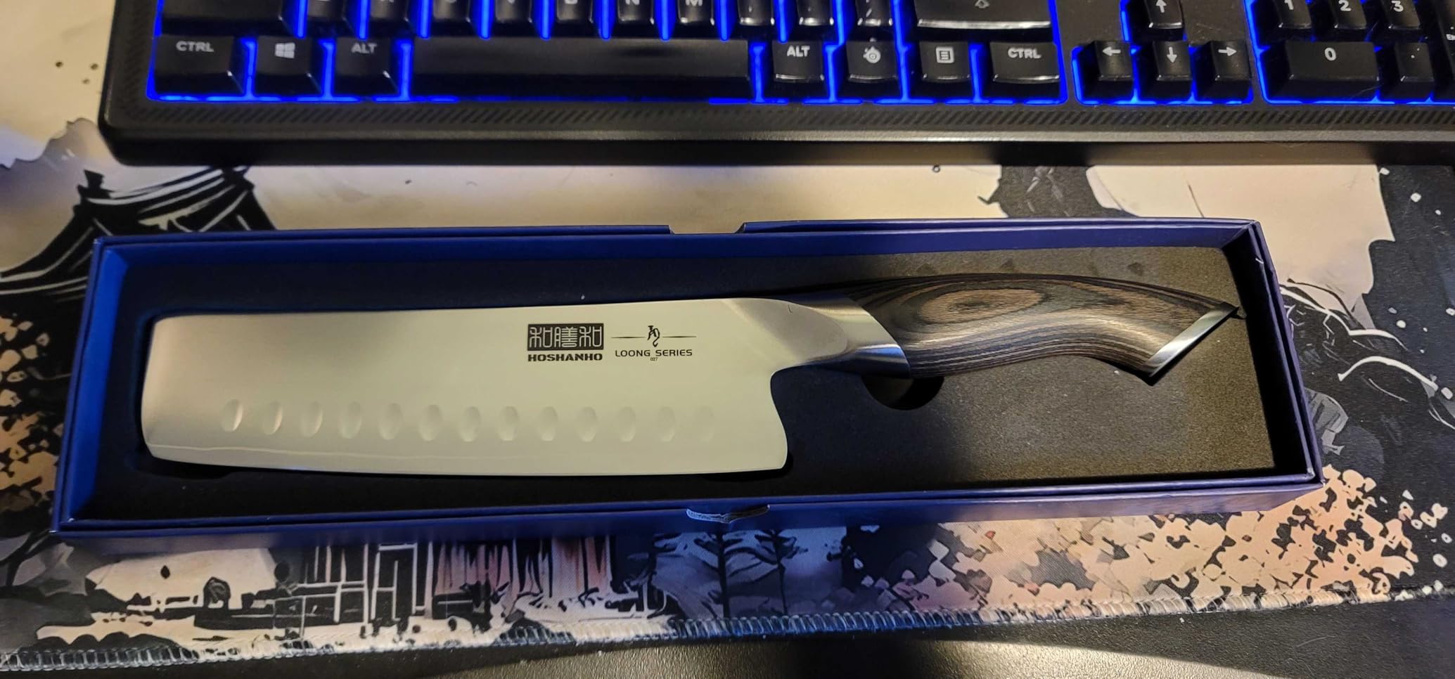 HOSHANHO 7 Inch Nakiri Knife, Ultra Sharp Japanese Kitchen Chef Knife | Multipurpose Japanese High Carbon Stainless Steel Meat Vegetable Sharp Kitchen Knife with Ergonomic Pakkawood Handle customer photo 2