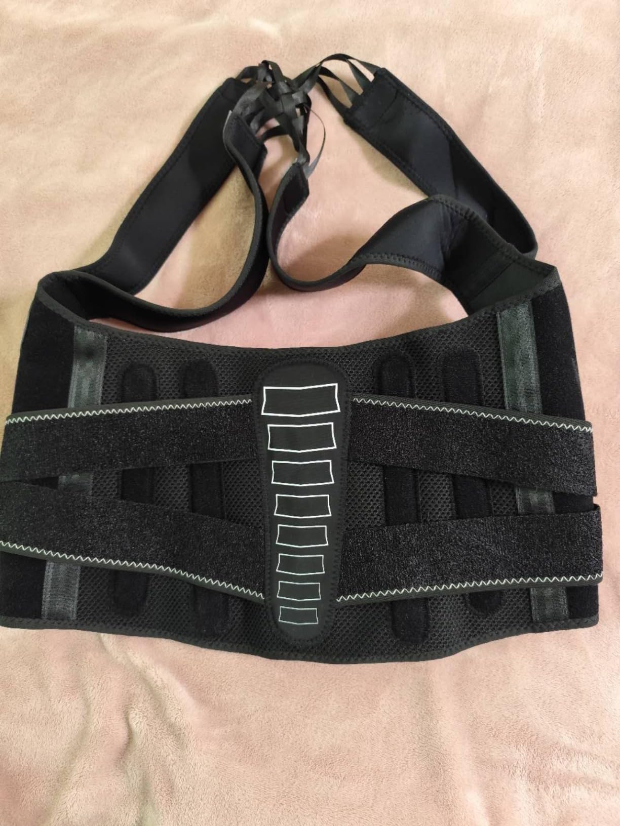 Back Brace Posture Corrector for Women and Men with Spine Vertical Alignment System, Lower Back Pain Relief, Back Straighter Instant Posture Corrector - Scoliosis (Black, Medium (Waist 32