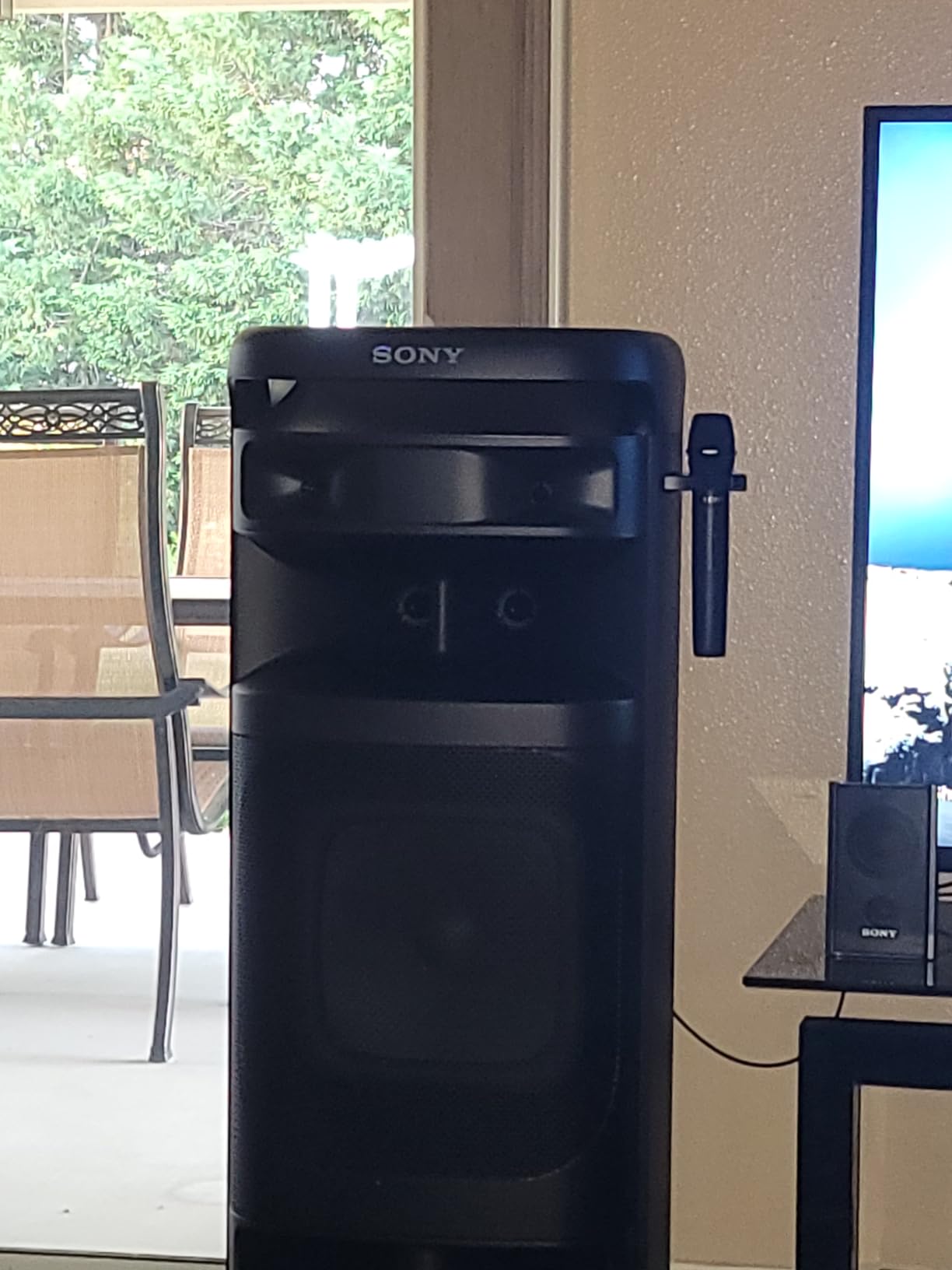 Sony ULT Tower 10 Bluetooth Karaoke Party Speaker with Wireless Microphone | 360° Sound & Party Lights, Wireless mic included, Handle and Wheels, TV Sound Booster, 7-Band EQ, 2 Enhanced Bass Modes customer photo 2