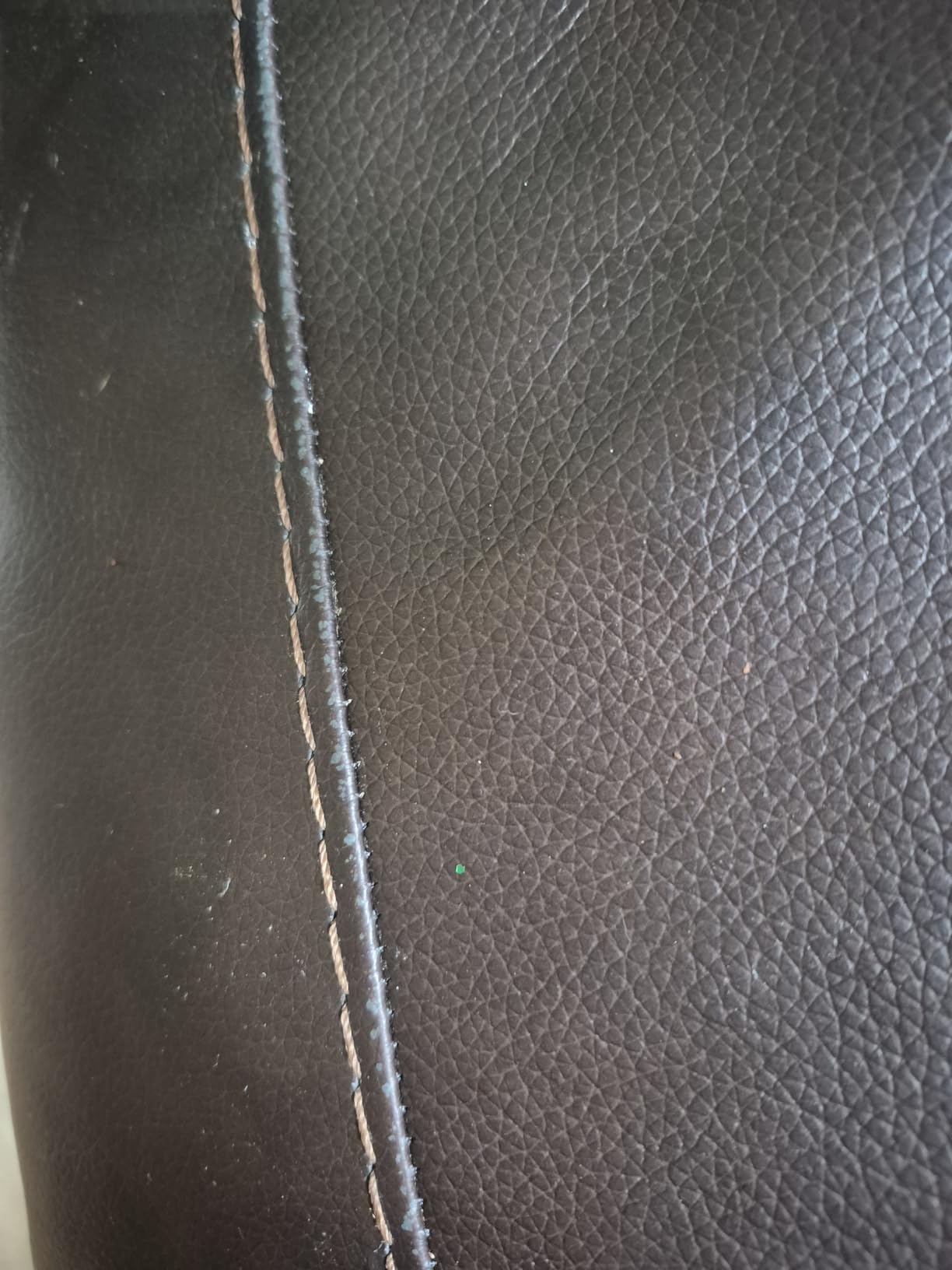 Signature Design by Ashley Furniture Brown Leather Loveseat Sofa | Combination of top-grain brown leather and faux leather, Elegant nailhead trim, Colleton Series customer photo 2