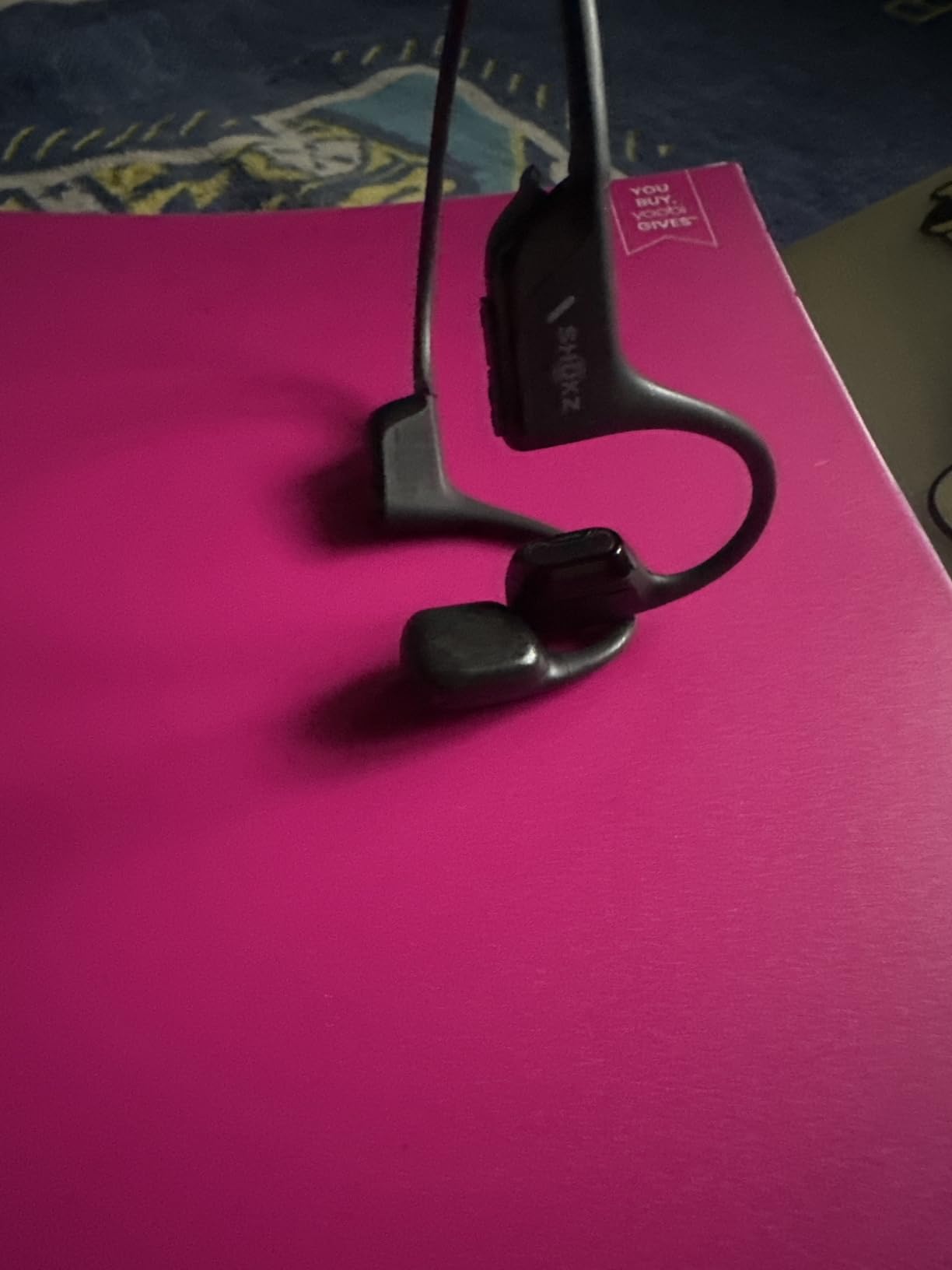 SHOKZ OpenRun Bone Conduction Bluetooth Headphones, Black, USB-C Charging customer photo 1