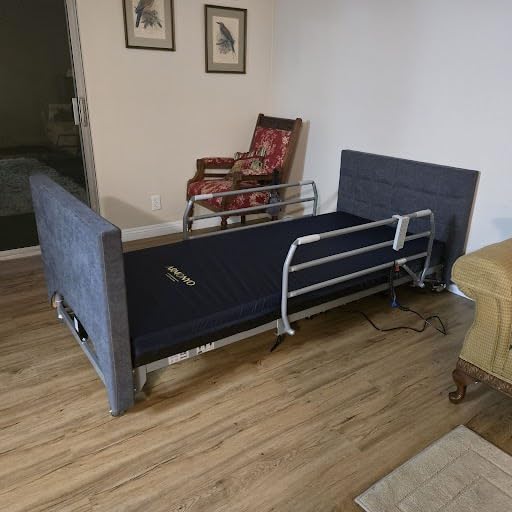 Electric Hospital Bed for Home Use with German Motor, 5 Functions | Medical Bed, Ultra-Low 8.5