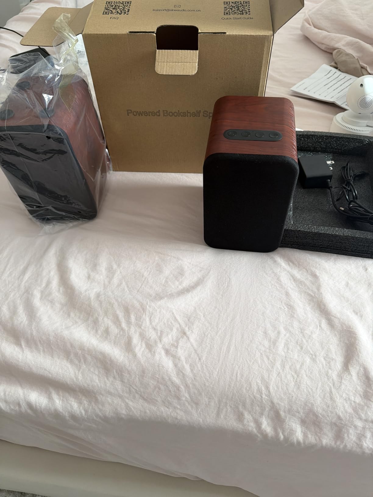 RIOWOIS Powered Bookshelf Speakers, Desktop Speakers for Record Player | 40W, 2.75