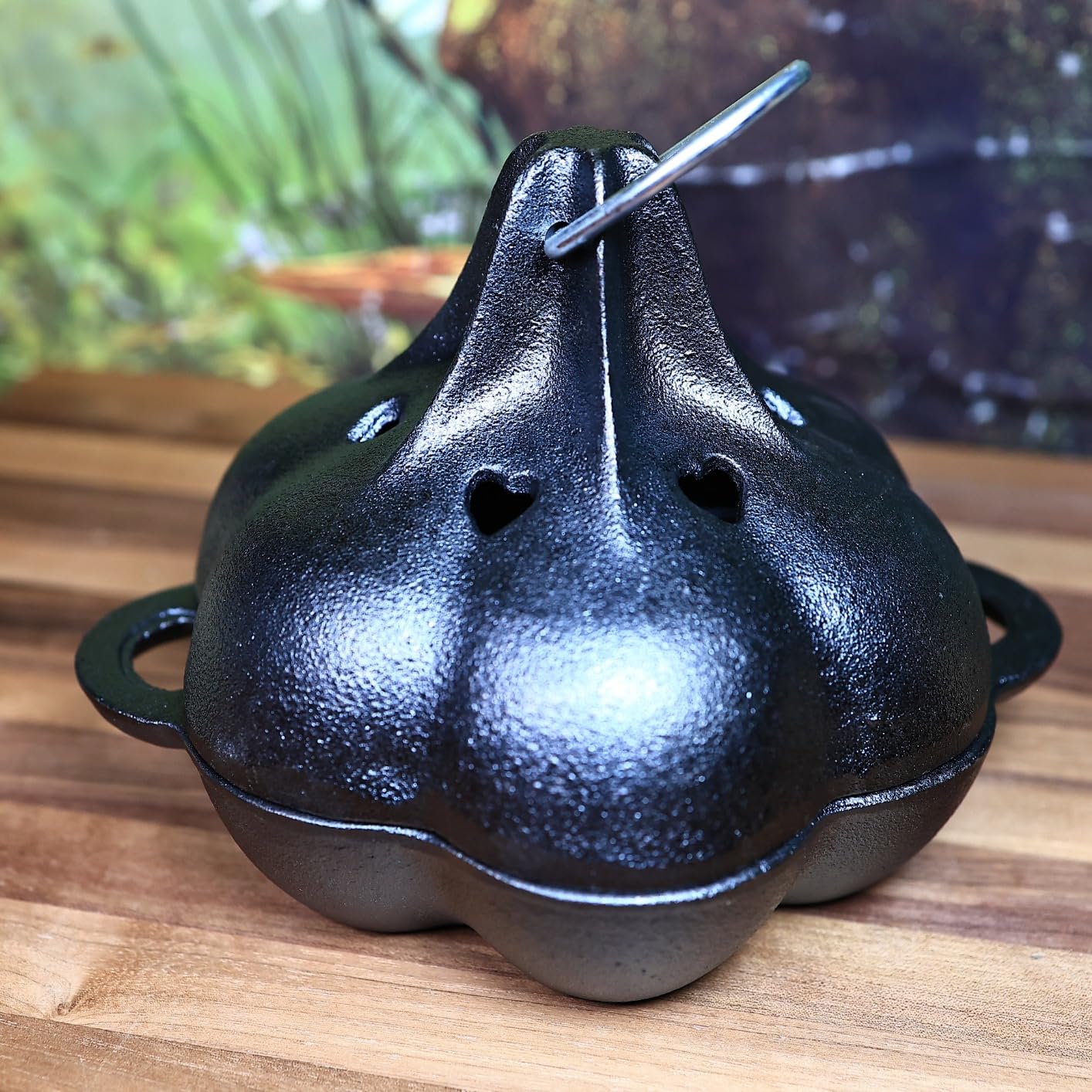 Pre-Seasoned Cast Iron Smoker & Garlic Roaster with Airflow Lid | Wood Chip Smoker Box for BBQ, Oven, Smoky Vegetables & Meats, Grill Smoker Boxes customer photo 2