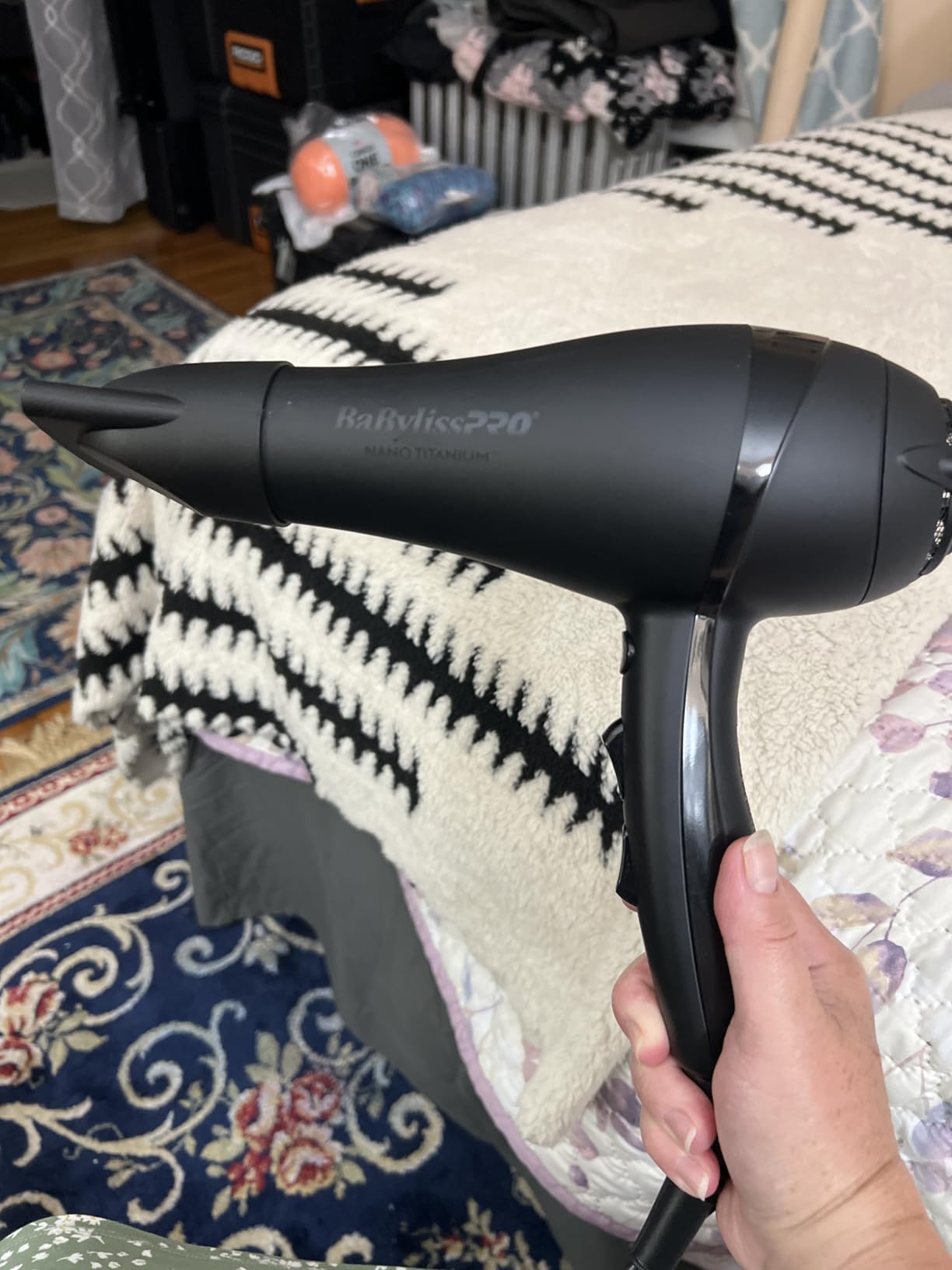 BaBylissPRO Nano Titanium 2000-Watt Blow Dryer with Concentrator Nozzle, Professional Grade Ionic Corded Styling Tool for Hair customer photo 1