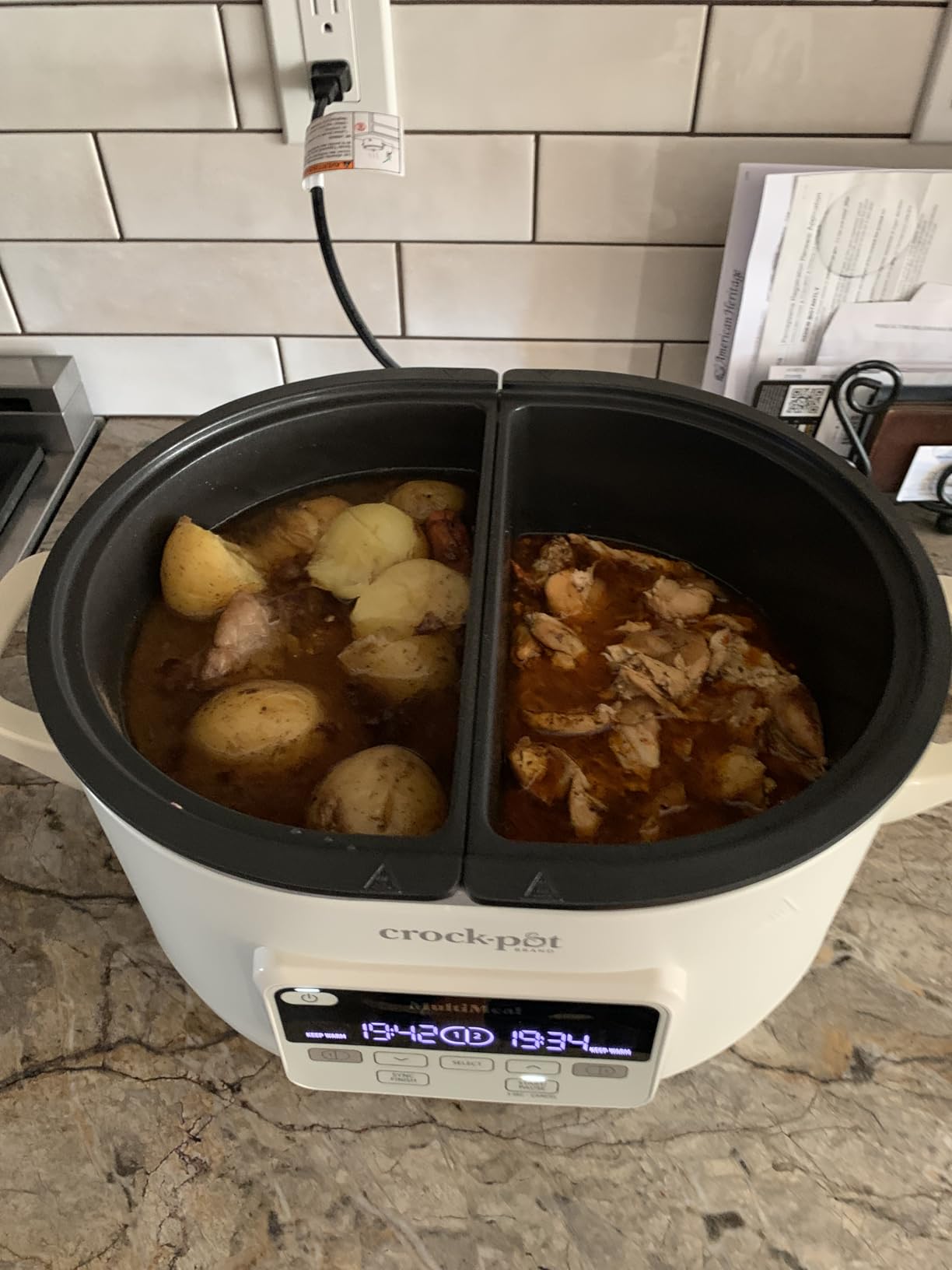 Crock-Pot MultiMeal Multicooker and Programmable Slow Cooker with Bake Function, Two 3.7qt Nonstick Pots customer photo 2
