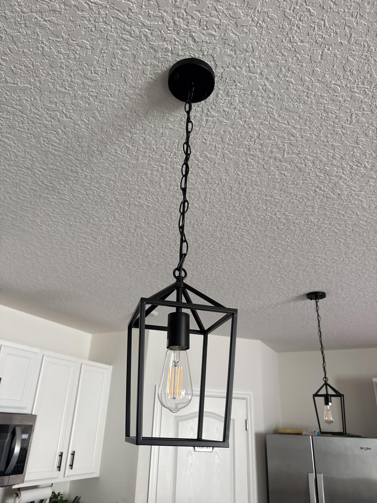 Sheetea 2 Pack Pendant Lights Kitchen Island, Modern Black Light Fixtures | Farmhouse Design, Ceiling Hanging Height Adjustable, Durable Metal, Quick & Easy Installation, Small Pendant Lighting customer photo 2