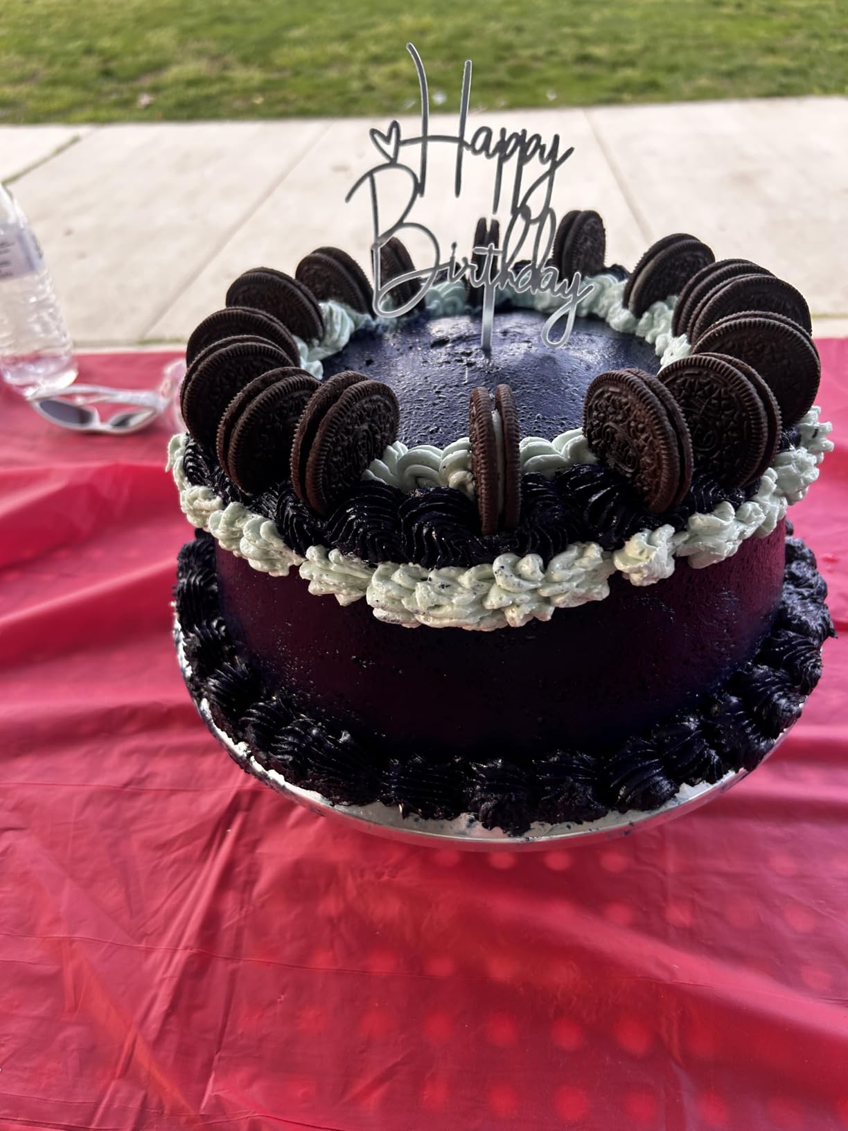 Syntus Aluminum Alloy Revolving Cake Stand, 12 Inch Cake Turntable, Silver customer photo 2