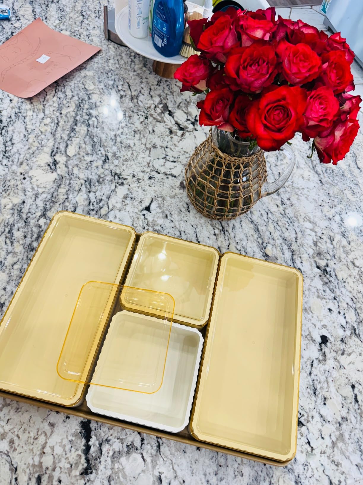 Cravings by Chrissy Teigen Silicone Baking Set with Lids, 9 Pieces | Nonstick Silicone Bakeware Pans for Baking, Meal Prep & Serving, Oven Safe 450 Degrees, Baking Sheet, 4 Trays, Matte Finish customer photo 1