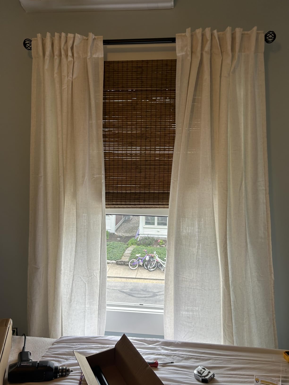 LazBlinds Cordless Bamboo Roman Shades, 35x64, Highfield Teak customer photo 1