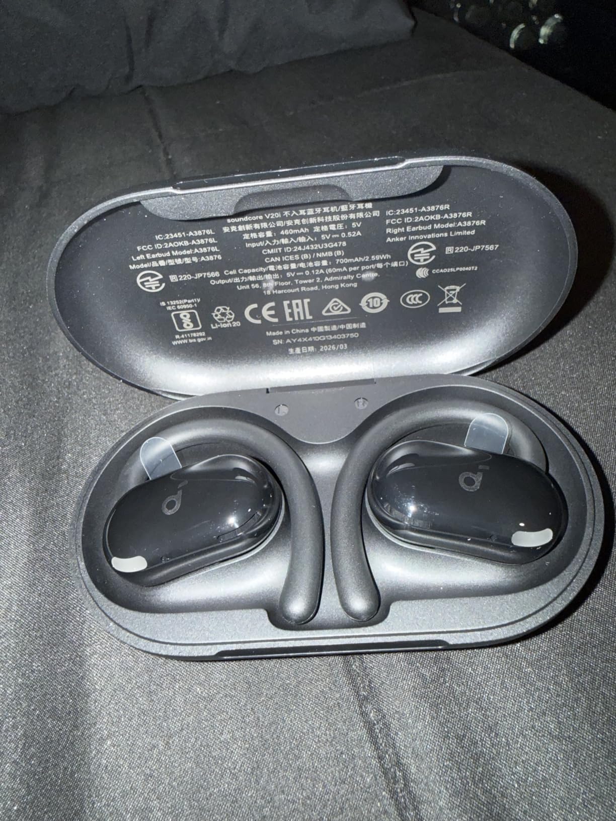 Soundcore V20i by Anker Open Ear Earbuds, Open Ear Headphones True Wireless | Adjustable Hooks, Ultra-Comfort, Snug Fit, Power Sound, Clear Calls, IP55, 36H Playtime, Bluetooth 5.4, Multipoint Connection customer photo 1