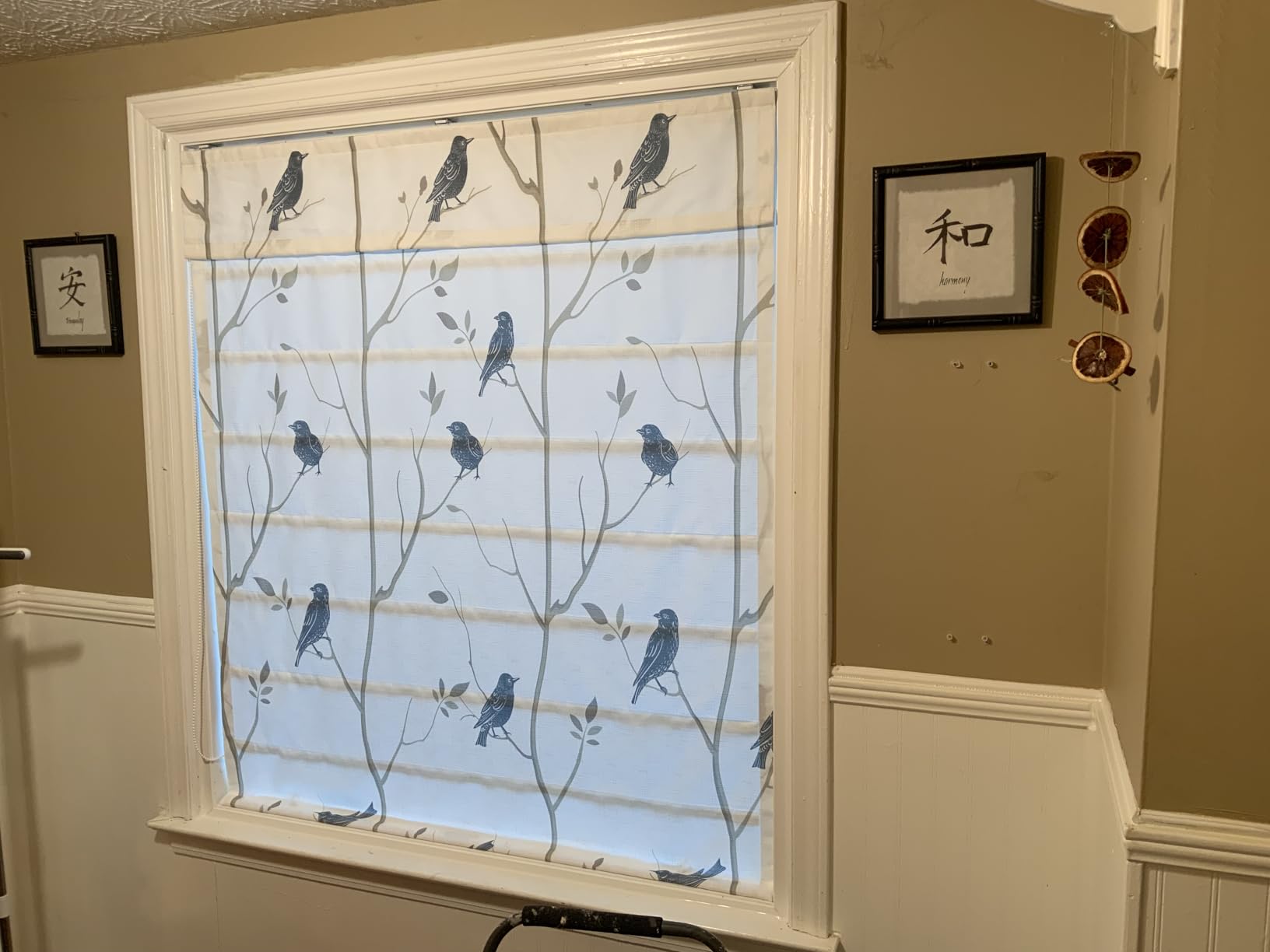 DEJAVU Blackout Roman Shades for Windows, Cordless Linen Fabric Roman Window Shades, Custom Light Filtering Roman Blades for Doors, Kitchens, Bedroom, Living Room, Pure Linen customer photo 1