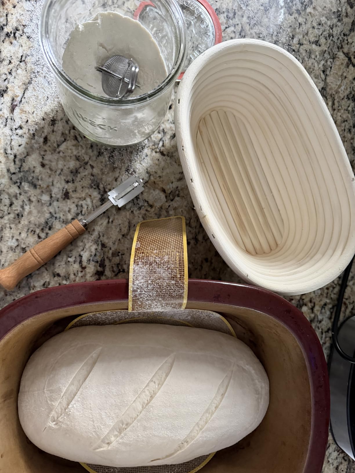 BAVIFY Sourdough Starter Kit, Banneton Bread Proofing Baskets Set | Complete Sourdough Bread Baking Supplies, Beginner Friendly Bread Making Kit, 9 in Round and 10 in Oval Rattan Banneton customer photo 2